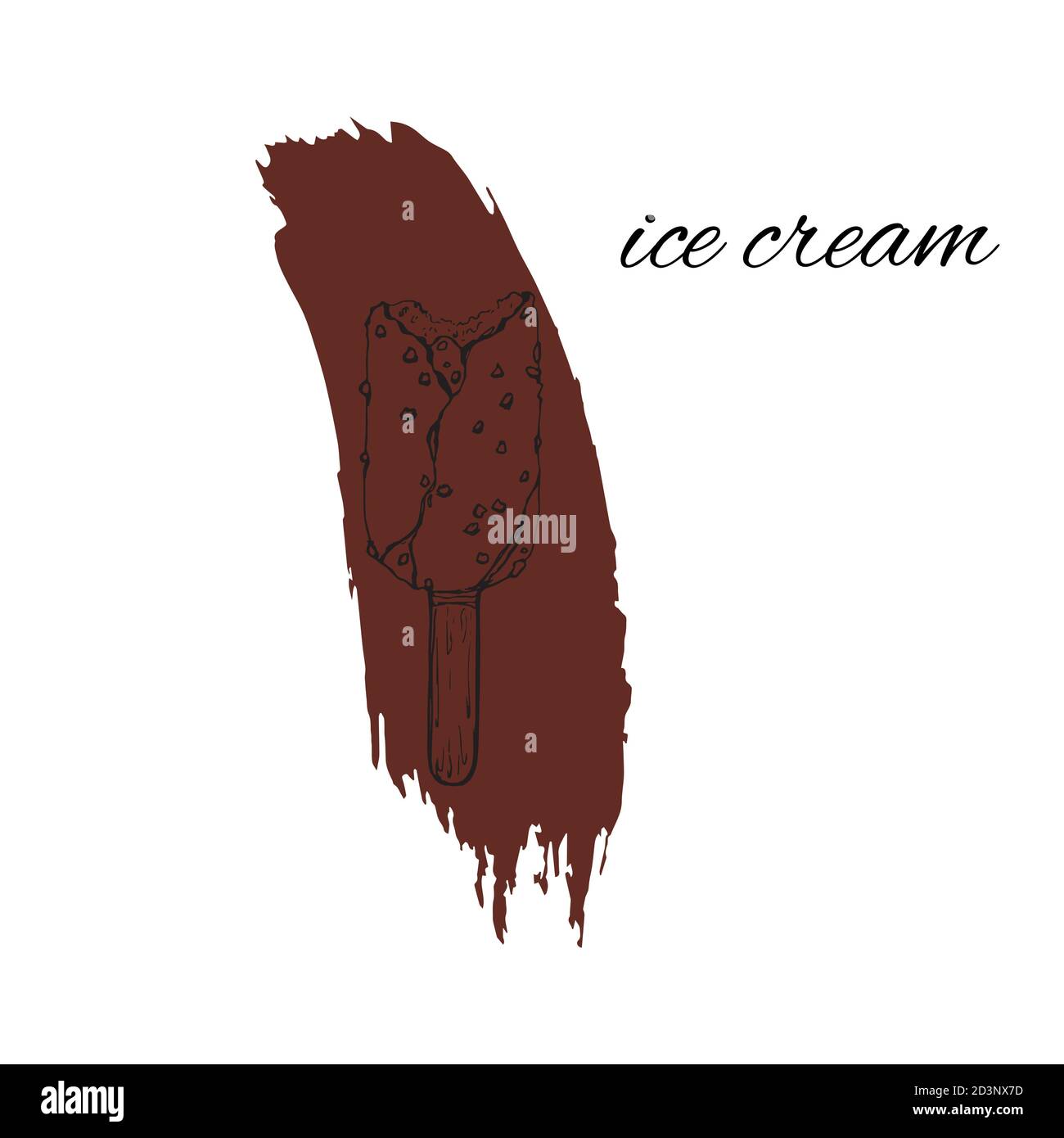 ice cream. Vector thumbnails. isolated on a white background Stock Vector