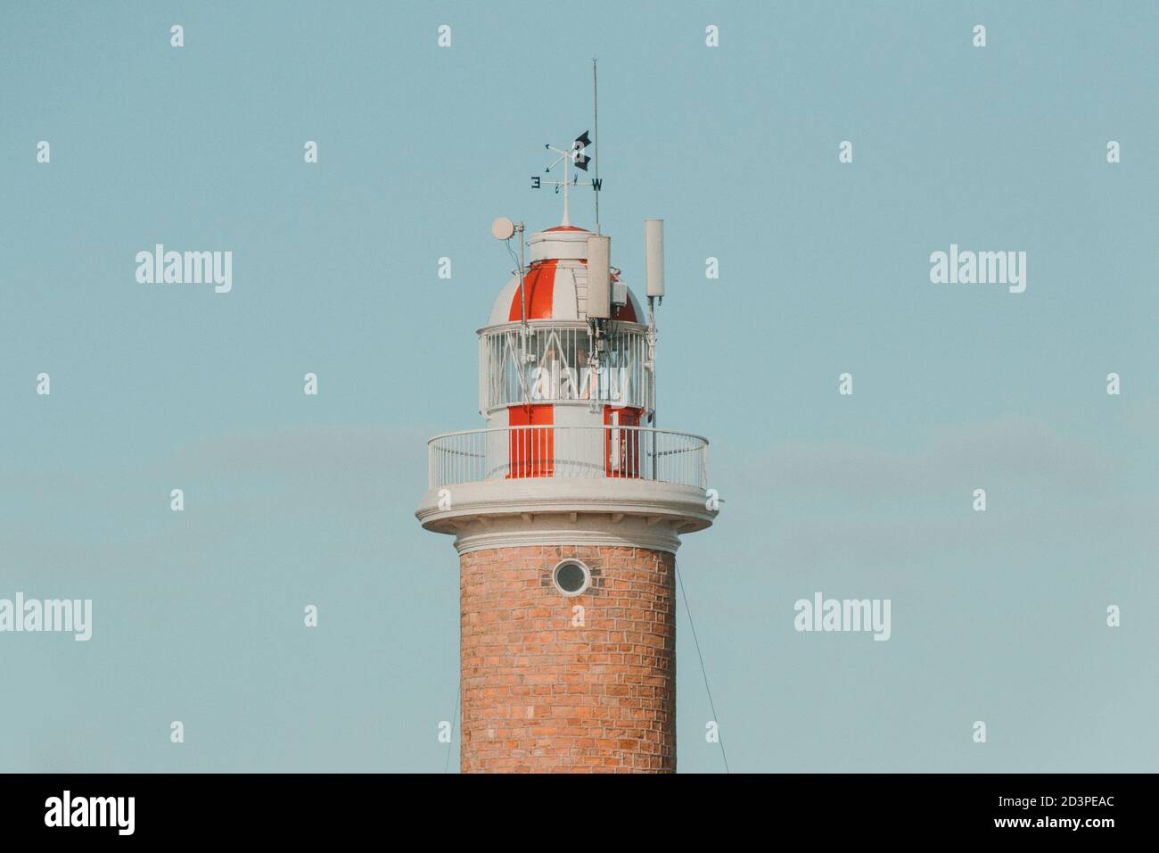 Top of the Punta Carretas lighthouse Stock Photo