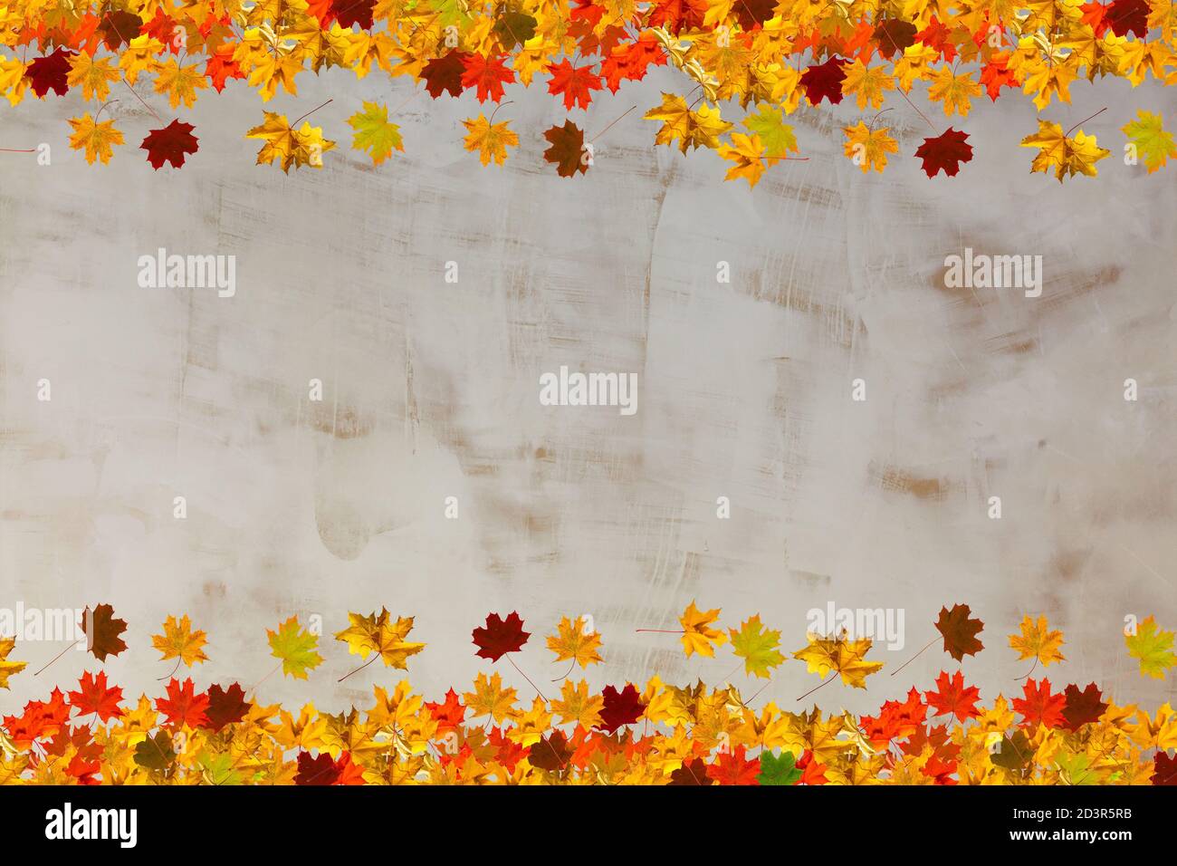 autumn leaves frame isolated on white background Stock Photo - Alamy
