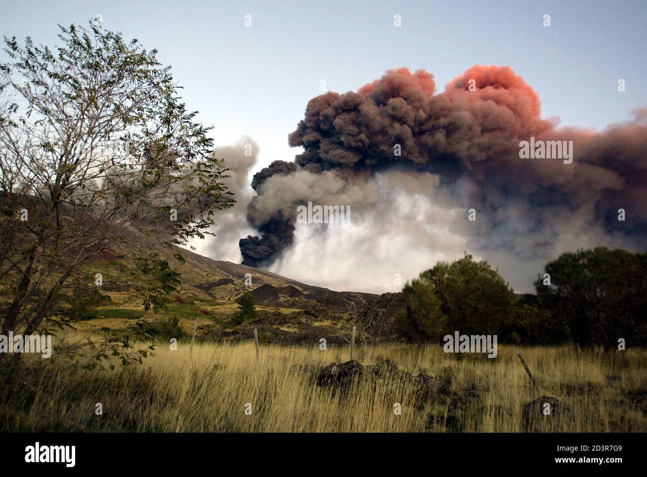 Mount Etna Volcano Spews Smoke And Ash In The Sicilian Town Of Linguaglossa Near Catania October 31 2002 Residents In The Shadow Of The Fire Spitting Mount Etna Breathed A Sigh Of Relief