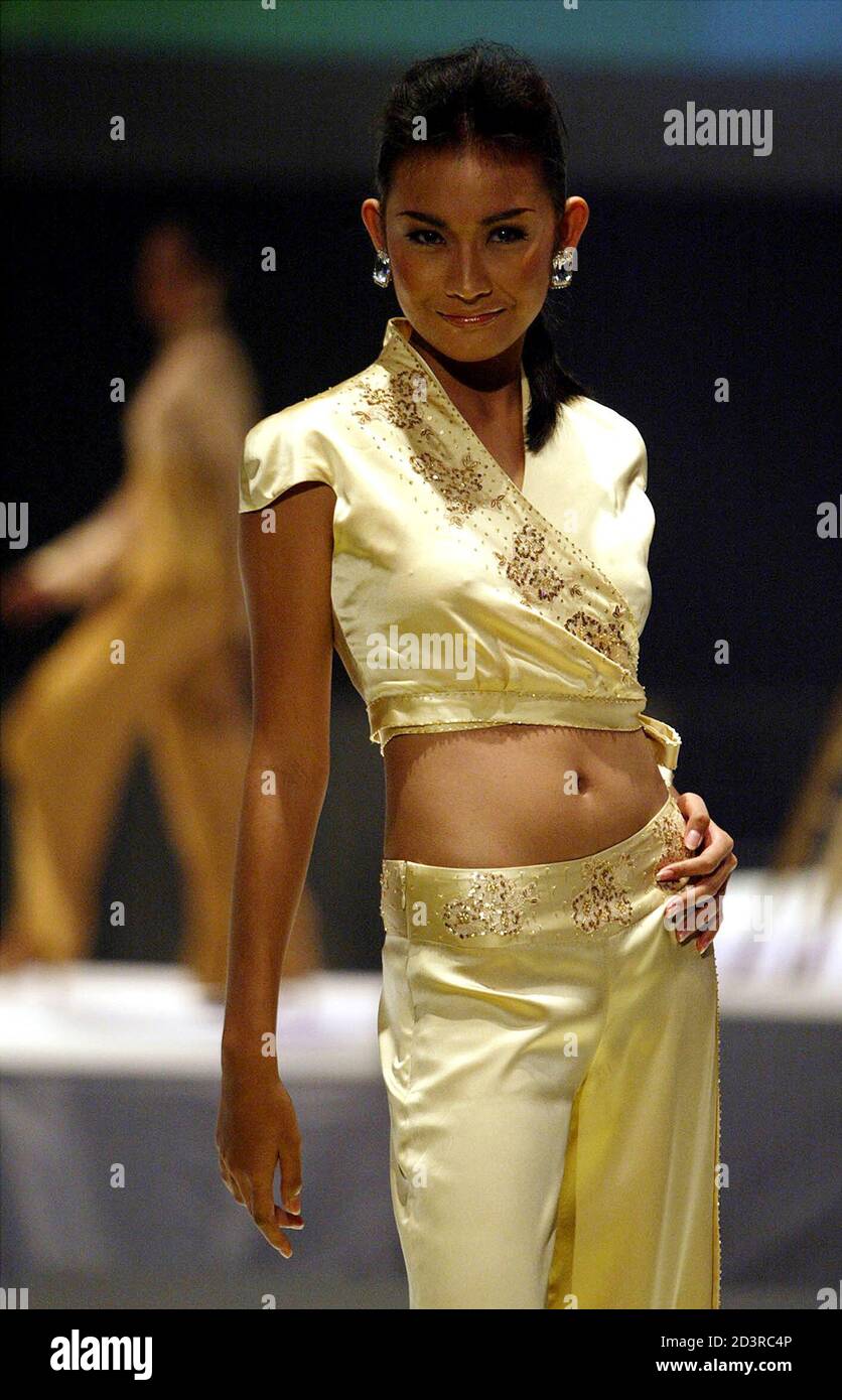 outfit by local designer Poppy Dharsono 