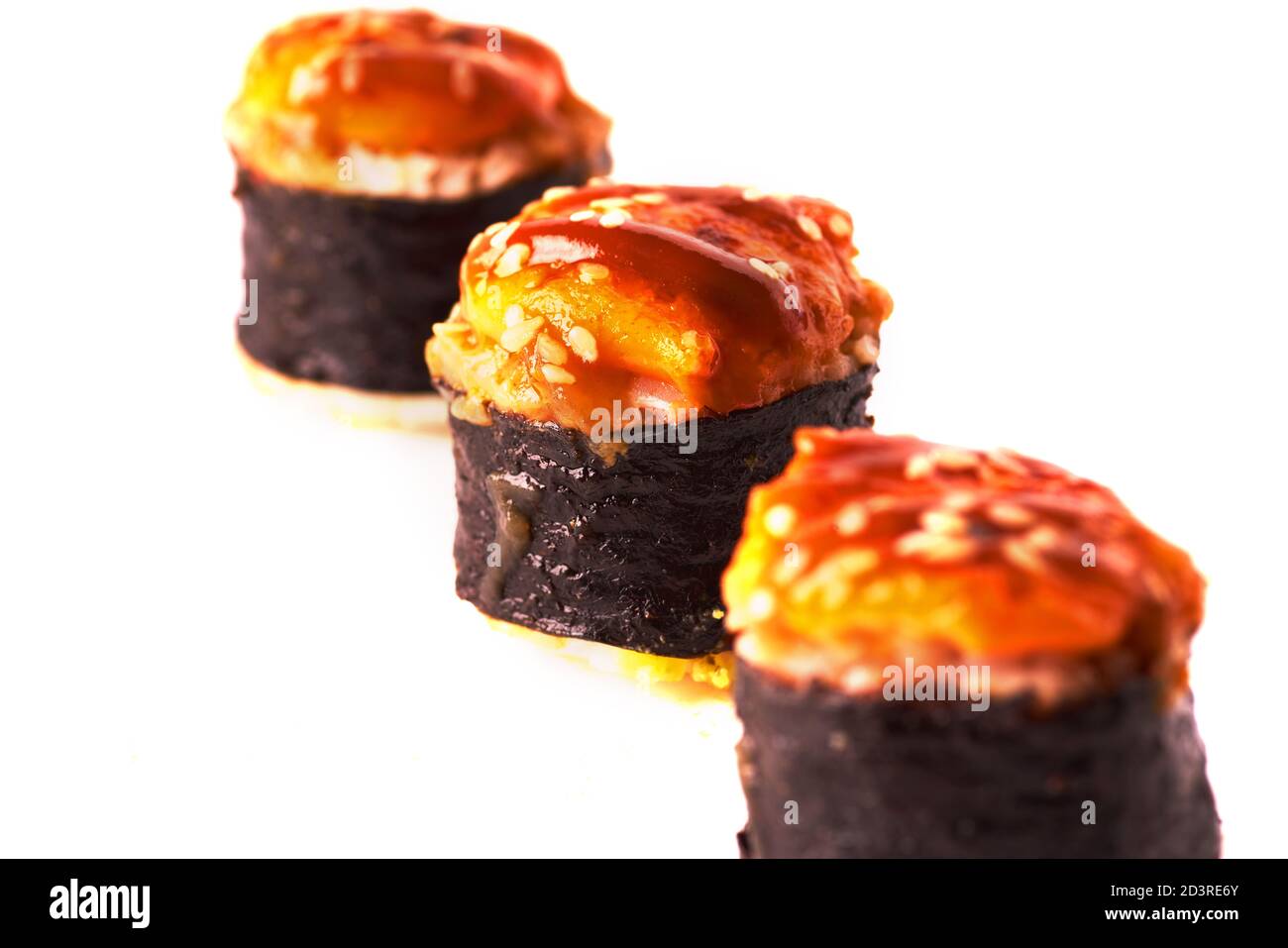 Three rolls isolated on white background Stock Photo - Alamy
