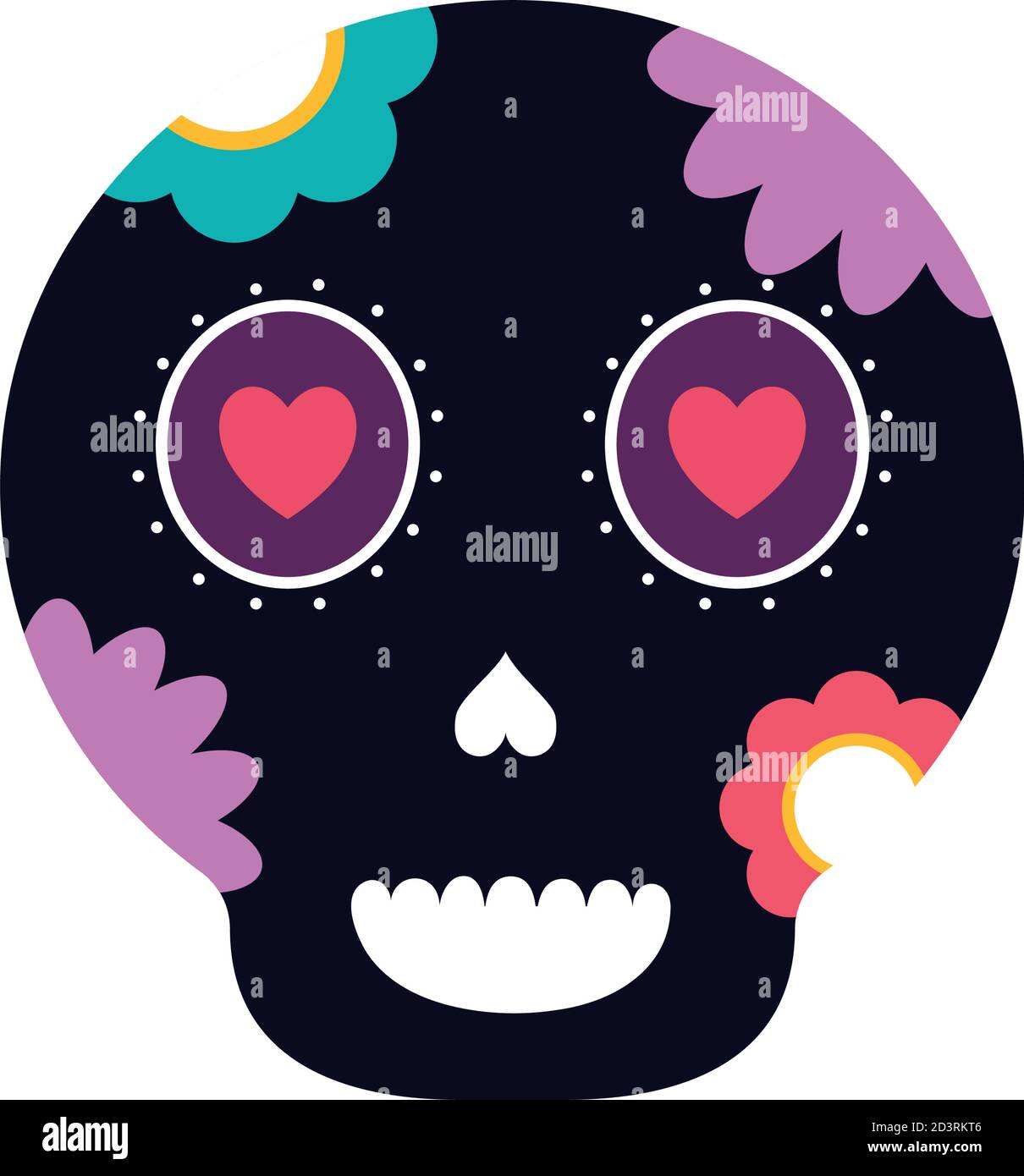 mexican skull flat style icon vector design Stock Vector Image & Art ...