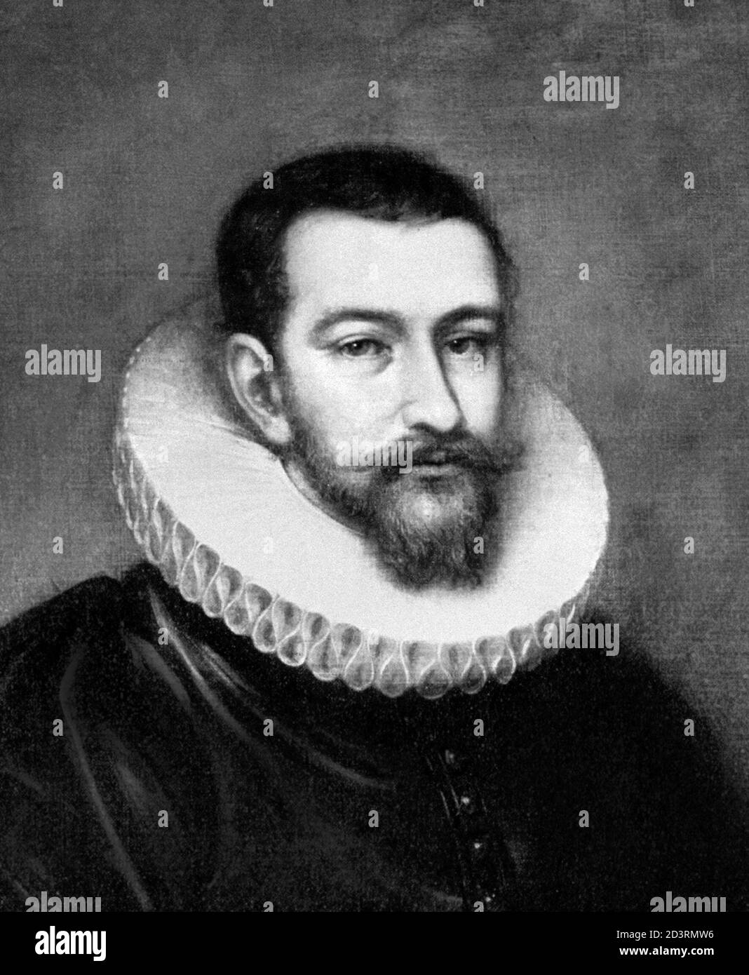 Henry Hudson (1565-1611), portrait of the English explorer, best known for his explorations of present-day Canada and parts of the northeastern United States Stock Photo