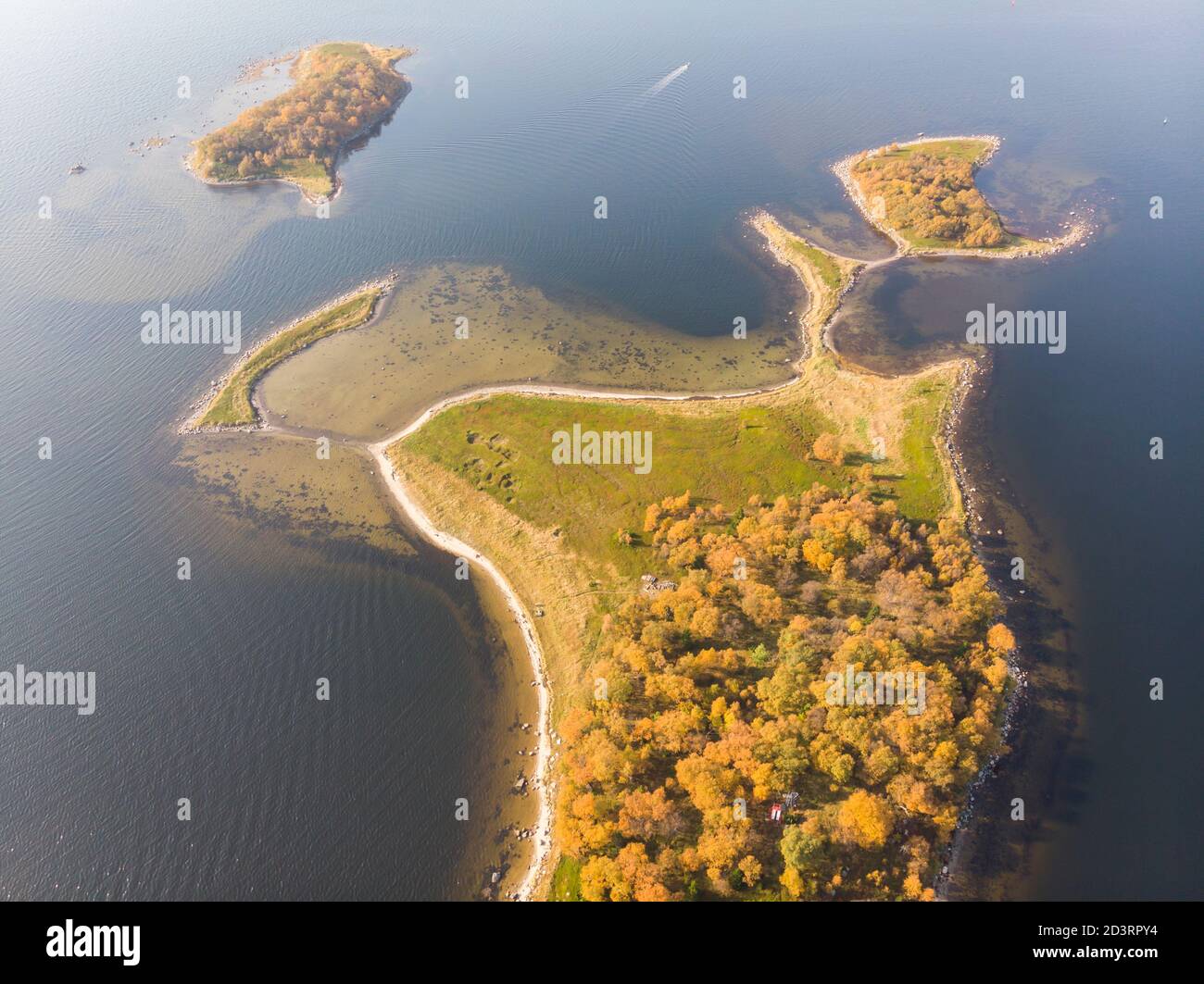 Island in the White Sea. Solovetsky archipelago. Woman's luda Stock Photo