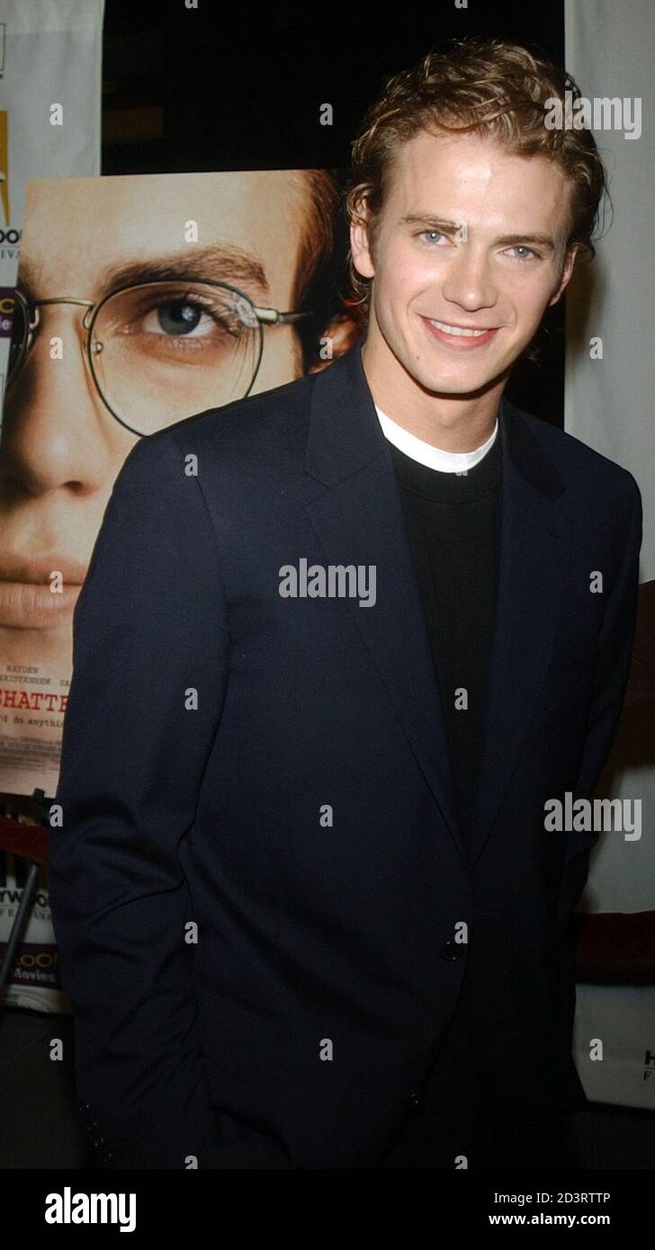 Actor Hayden Christensen, who portrays Stephen Glass, a staff writer for  The New Republic and freelance feature writer for Rolling Stone, Harper's  and George magazines in the motion picture drama "Shattered Glass,"