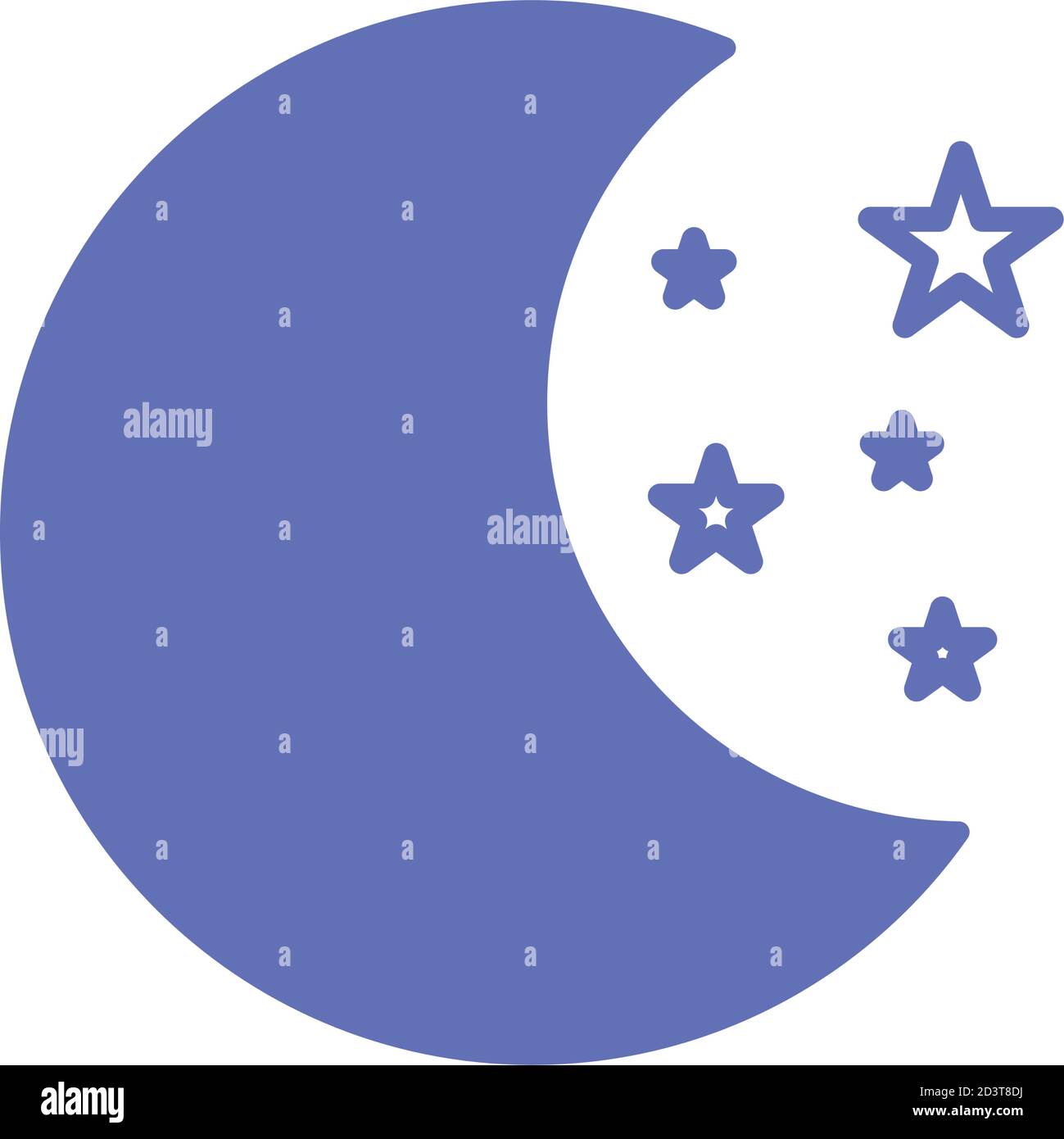 Moon fill icon symbol Stock Vector Images - Alamy