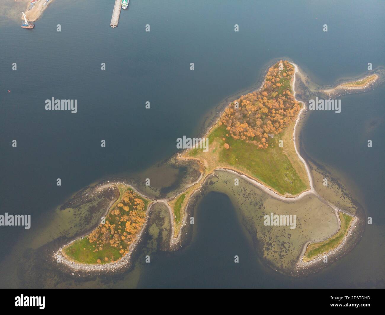 Island in the White Sea. Solovetsky archipelago. Woman's luda Stock Photo