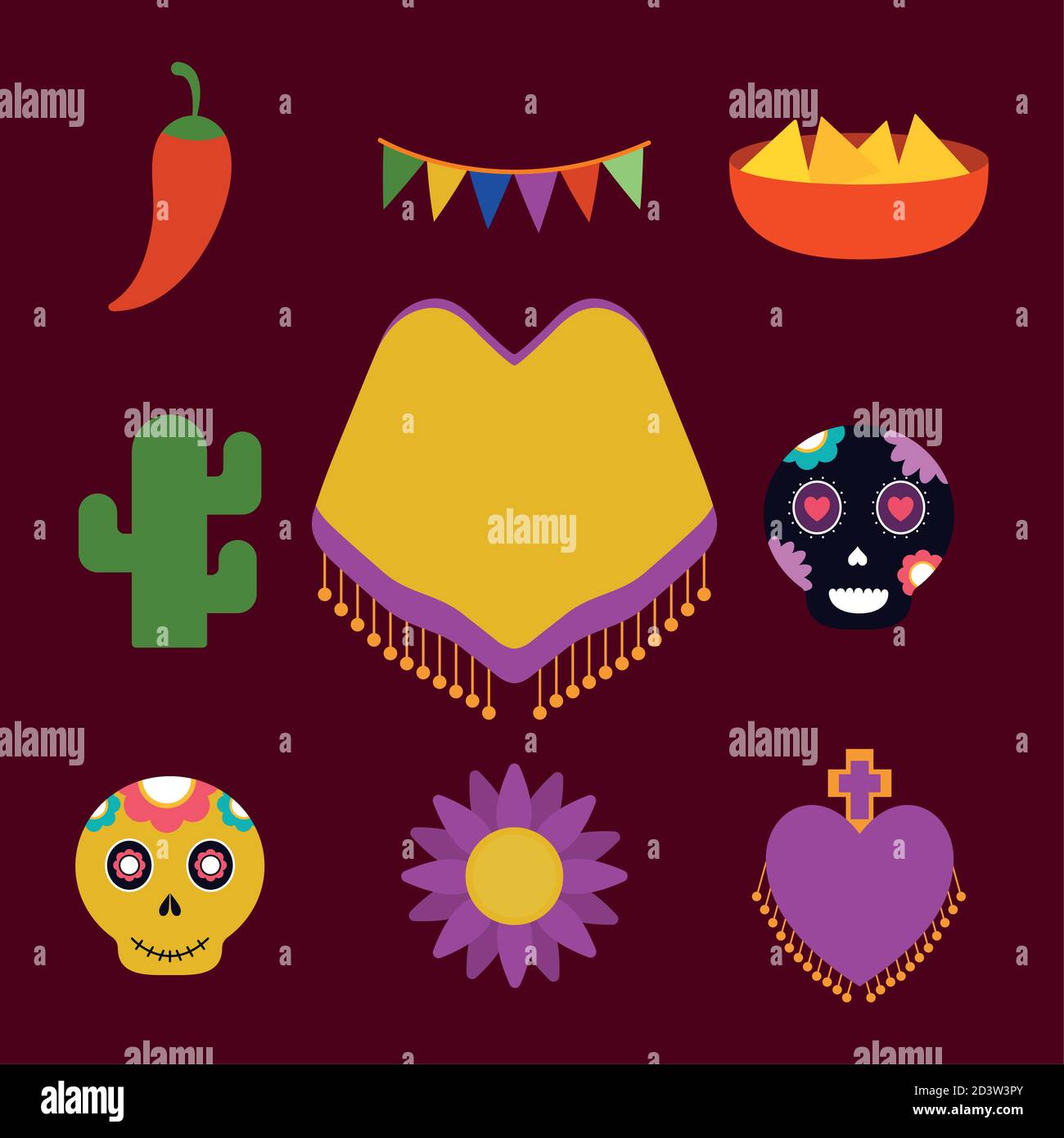 mexican flat style icon set vector design Stock Vector Image & Art - Alamy