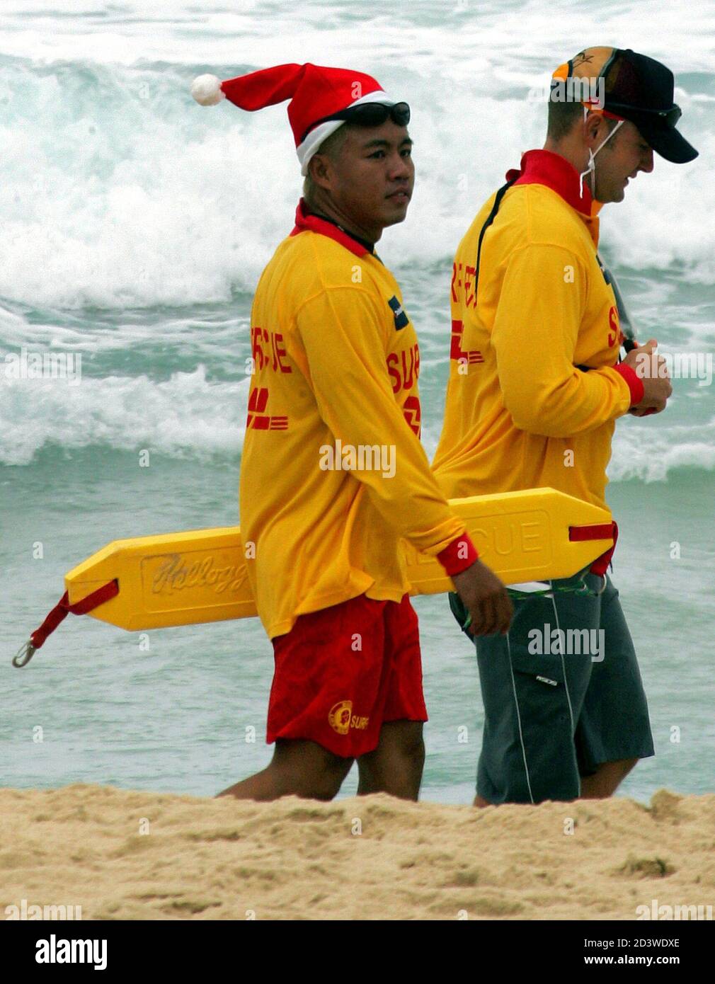 Bondi beach christmas day hi-res stock 