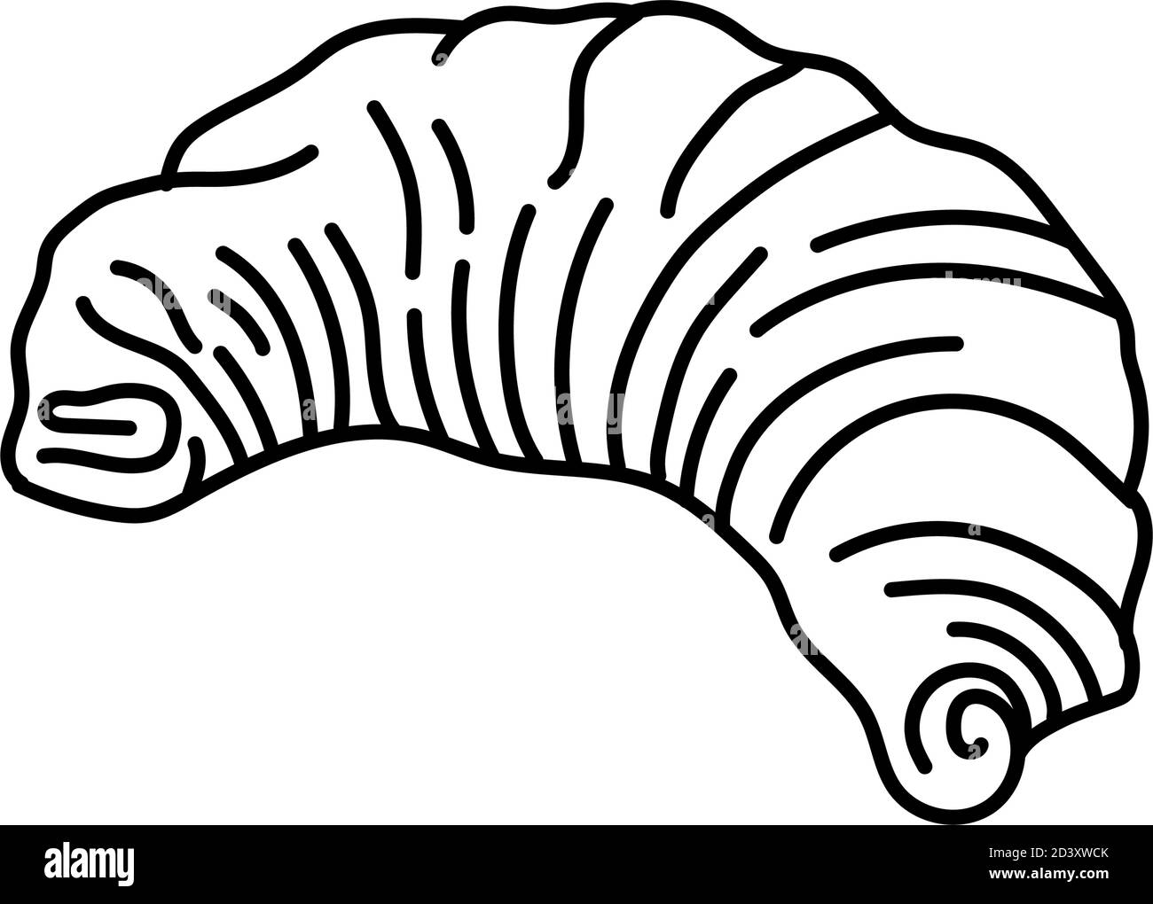 croissant bread line style icon design, bakery food shop breakfast ...
