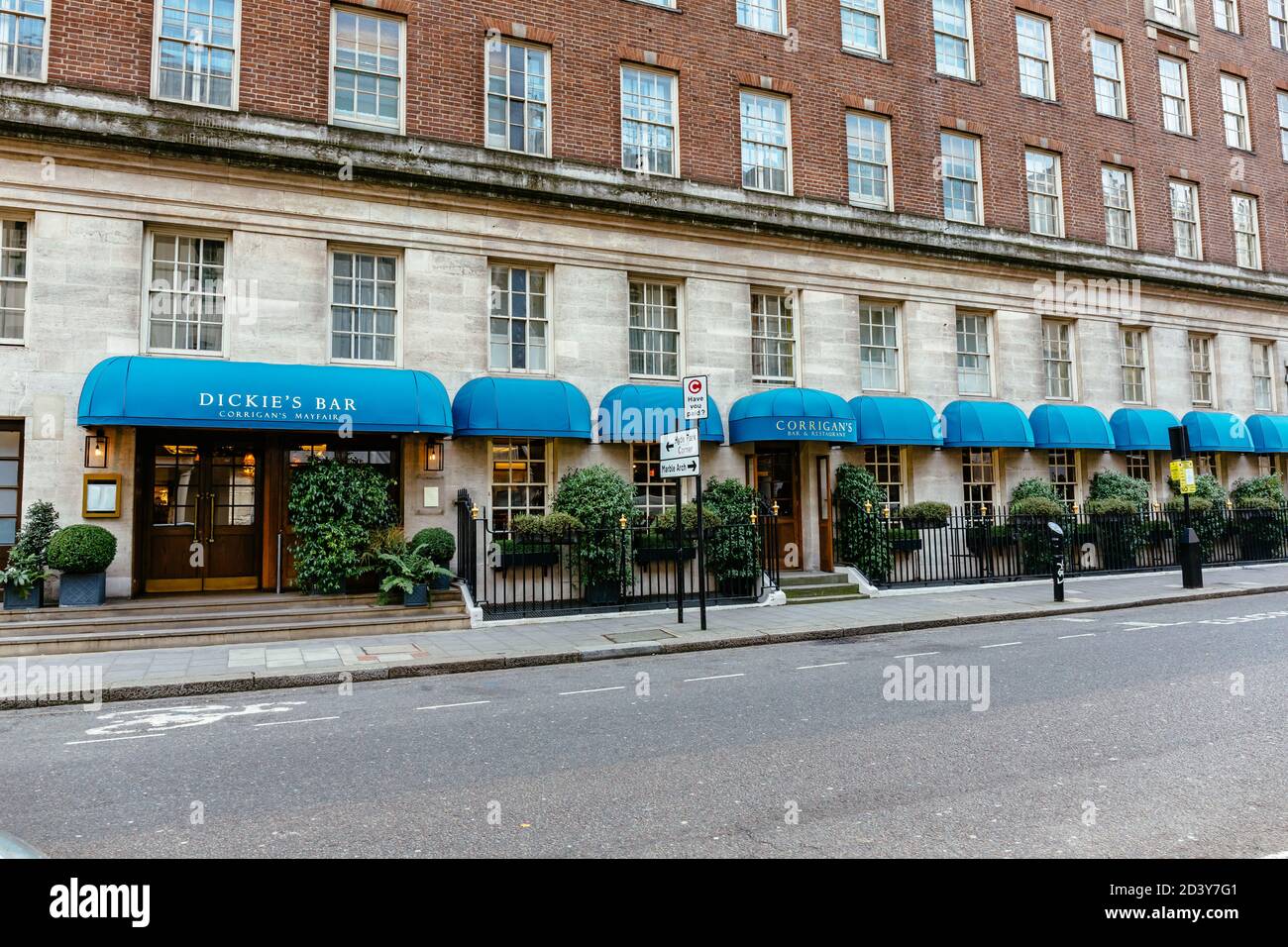 London, Uk - November 23, 2017: Corrigan's Mayfair Dickie's Bar Corrigan's Mayfair Stock Photo