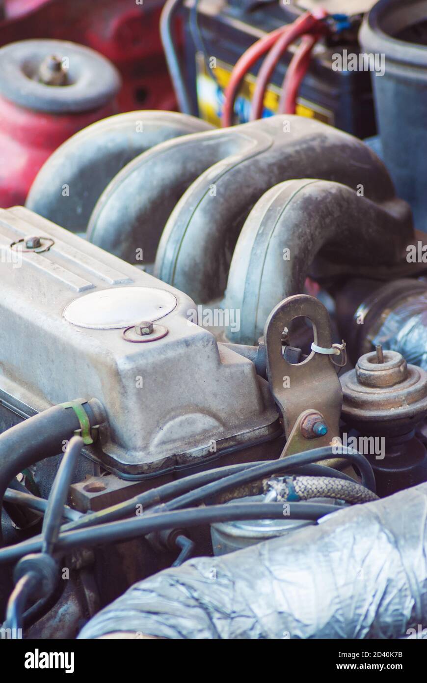 Under the hood of an electric car hires stock photography and images
