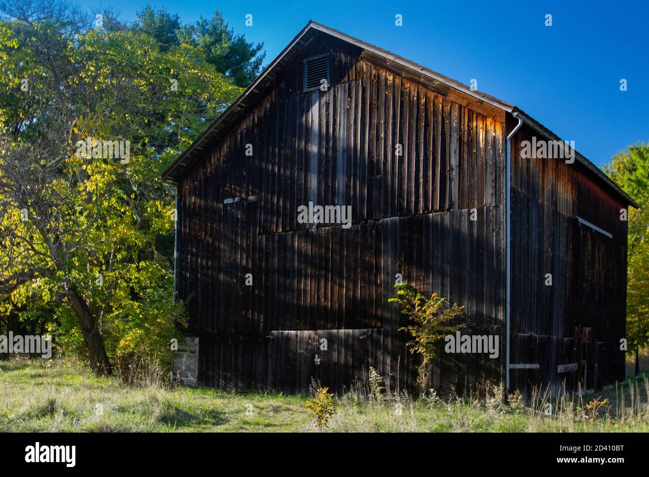 Old Barn Along the Trail Off Of Riverview Road in the Cuyahoga Valley National Park Stock Photo