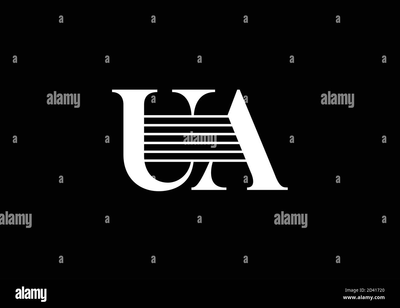 Initial Monogram Letter UA Logo Design Vector Template. Graphic ...