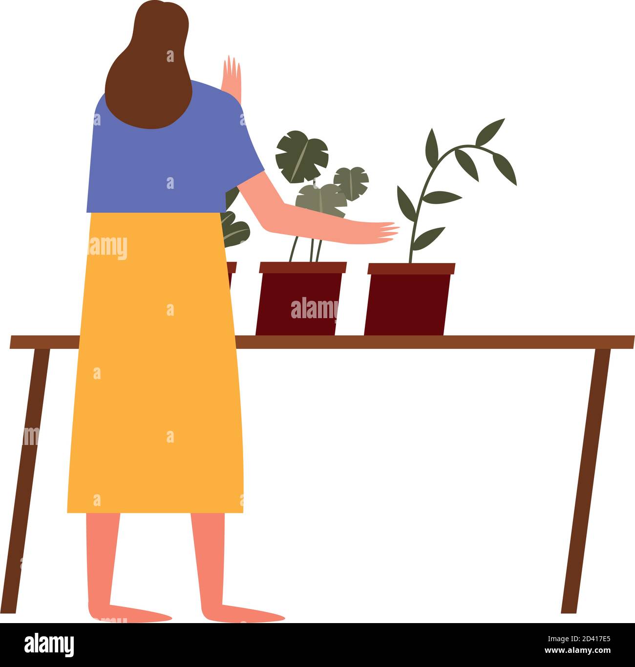 Woman With Plants Design Of Activity And Leisure Theme Vector Illustration Stock Vector Image 9943