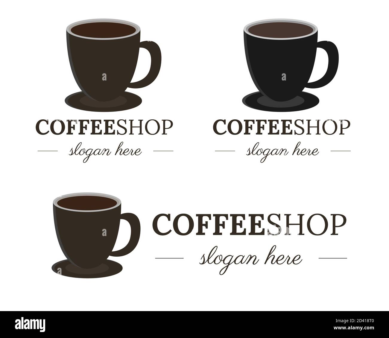 Illustration vector design of coffee logo template Stock Vector Image ...