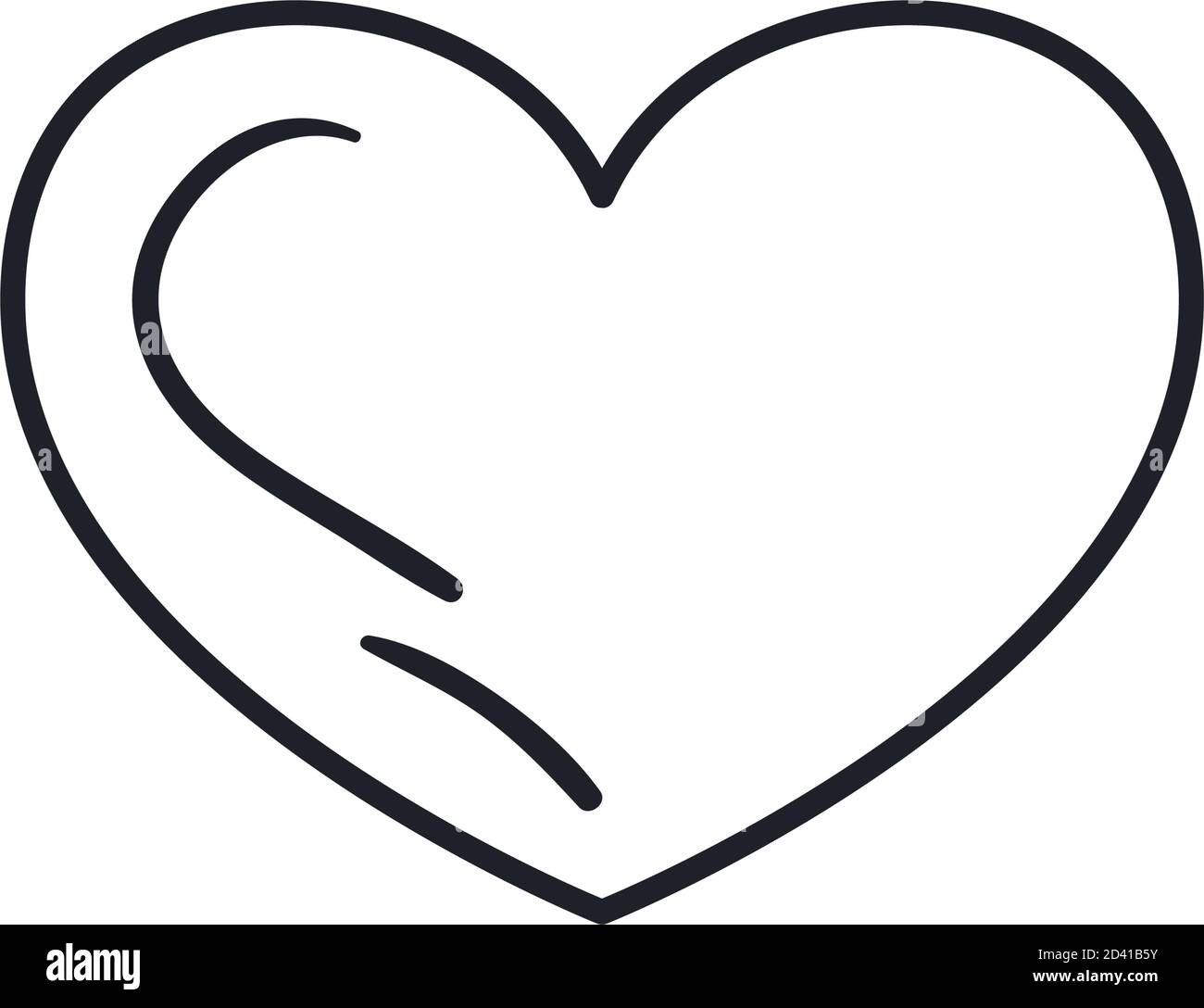 Heart line style icon design of love passion and romantic theme Vector ...