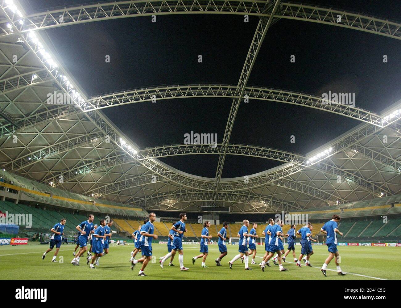 Mexico S Team Train In Oita S Big Eye Stadium June 12 02 A Day Before Their Third World Cup Finals Match Against Italy Reuters Andrew Winning Aw Jd Stock Photo Alamy