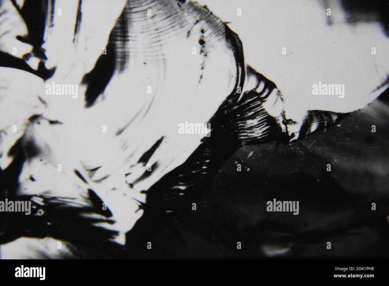 Fine 1970s vintage black and white photography of a pure abstract ...