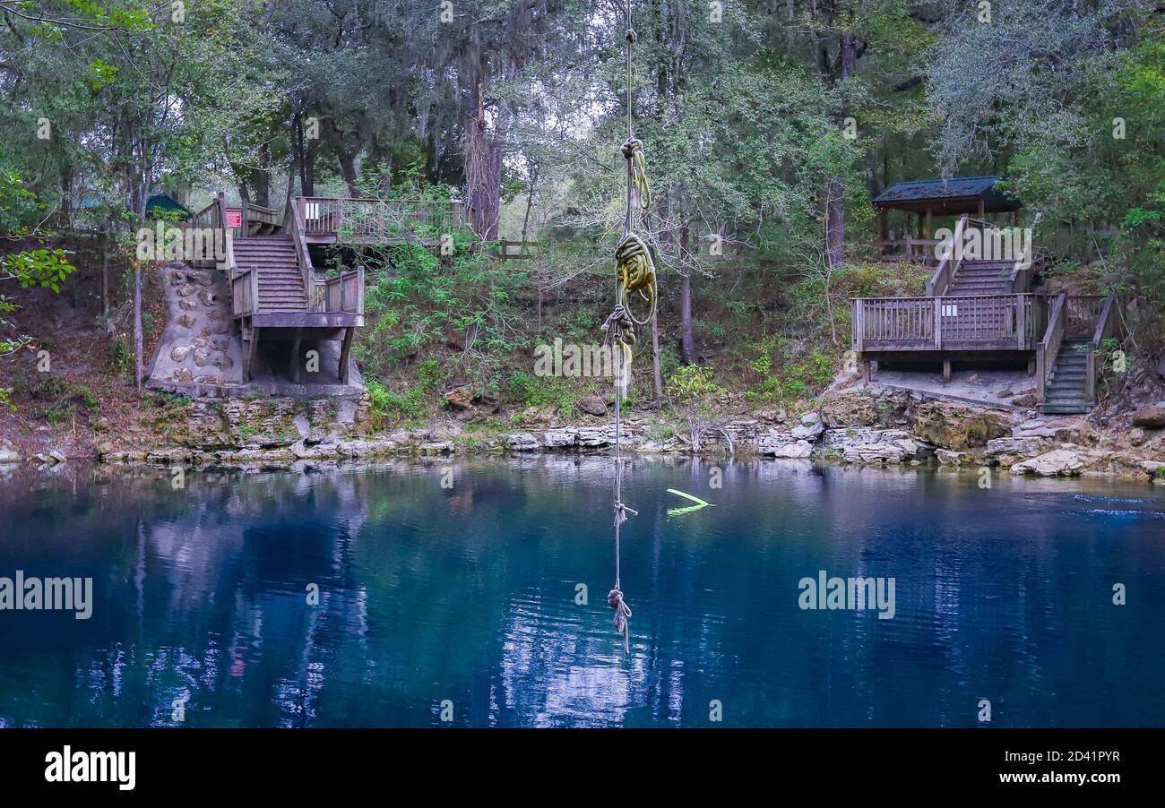 O'BRIEN, FLORIDA, UNITED STATES Oct 20, 2018 A wooden jumping