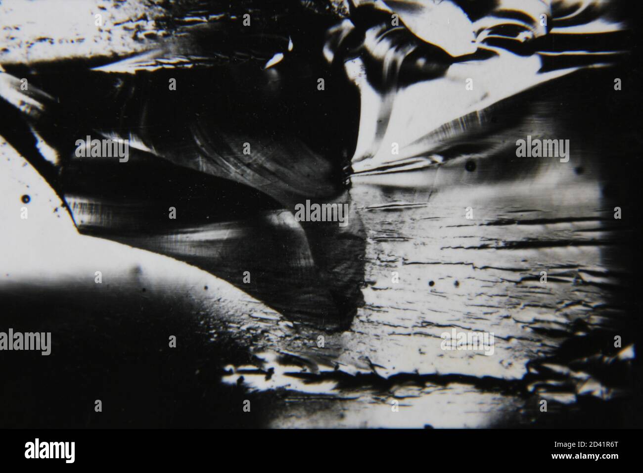 Fine 1970s vintage black and white photography of a pure abstract ...