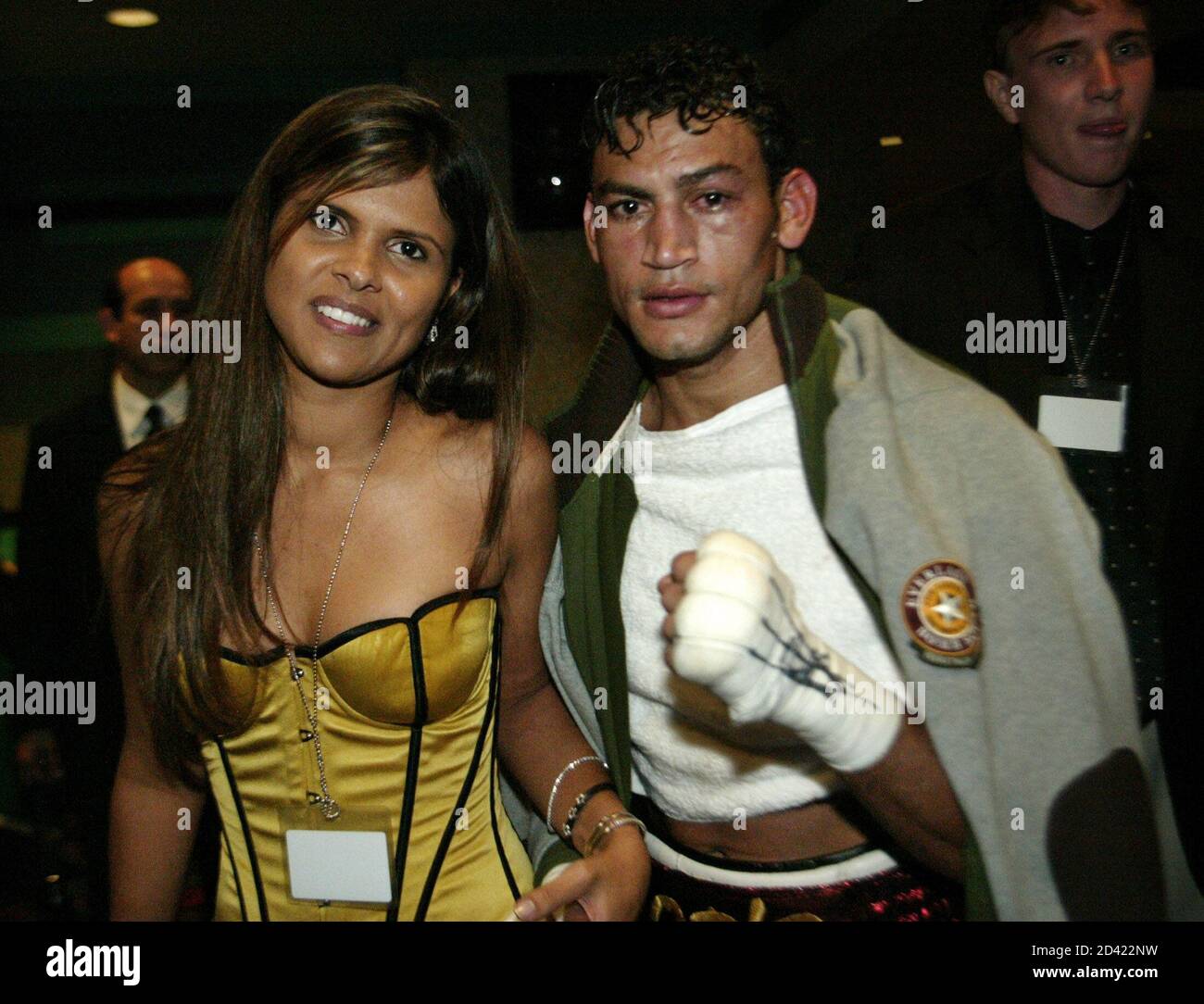 Acelino Freitas Of Brazil Poses With His Wife Eliana After Lightweight Title Loss To U S Boxer Diego Corrales Boxer Acelino Popo Freitas Of Brazil Poses With His Wife Eliana After His Lightweight