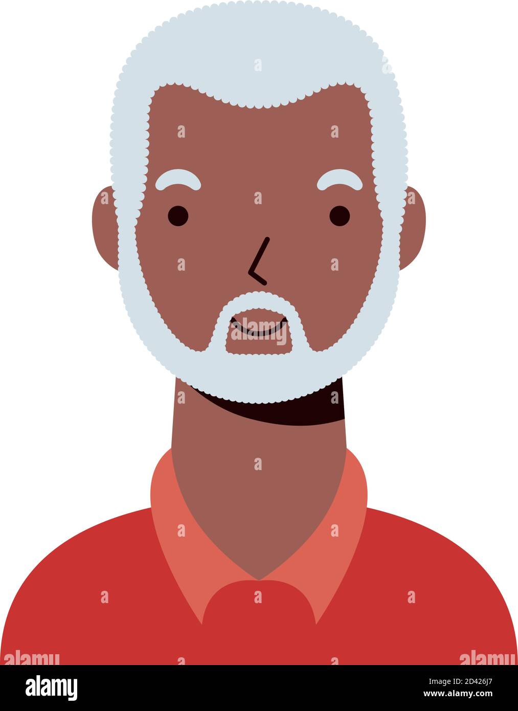 old afro ethnic man character icon vector flat style design Stock ...