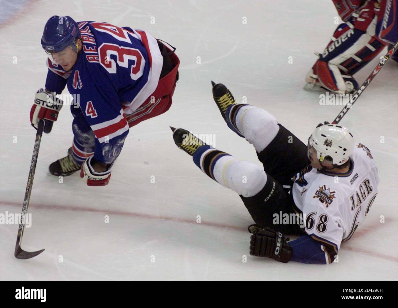 New York Rangers' Bryan Berard (L 