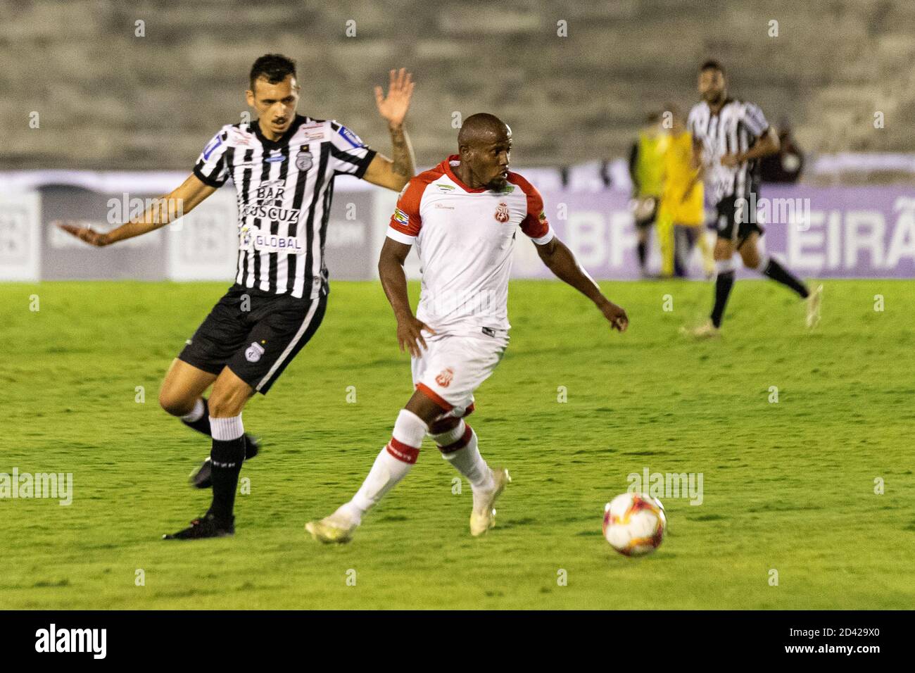 Campina Grande, Brazil. 15th Mar, 2020. Marcelinho Paraíba gives an  interview during a game between Perilima and Centro Sportivo Paraibano  (CSP), held this Sunday afternoon (15th) at the Ernani Sátyro stadium in