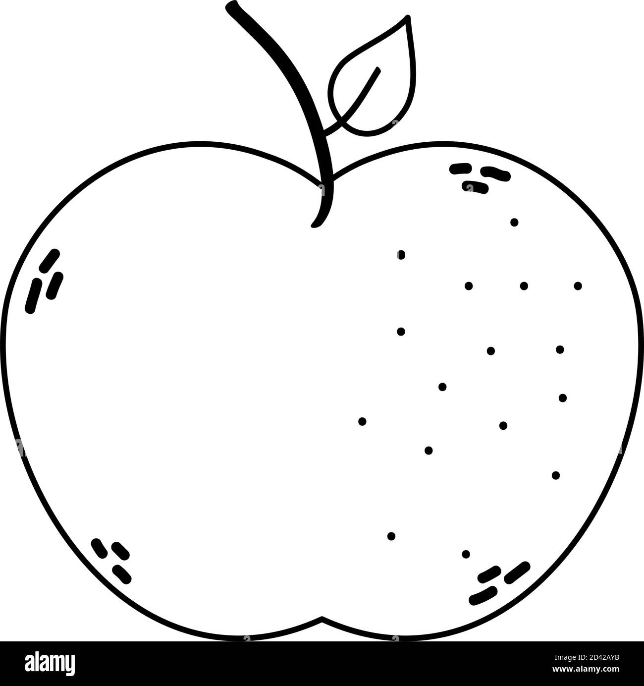 apple fresh fruit healthy line style icon vector illustration design ...