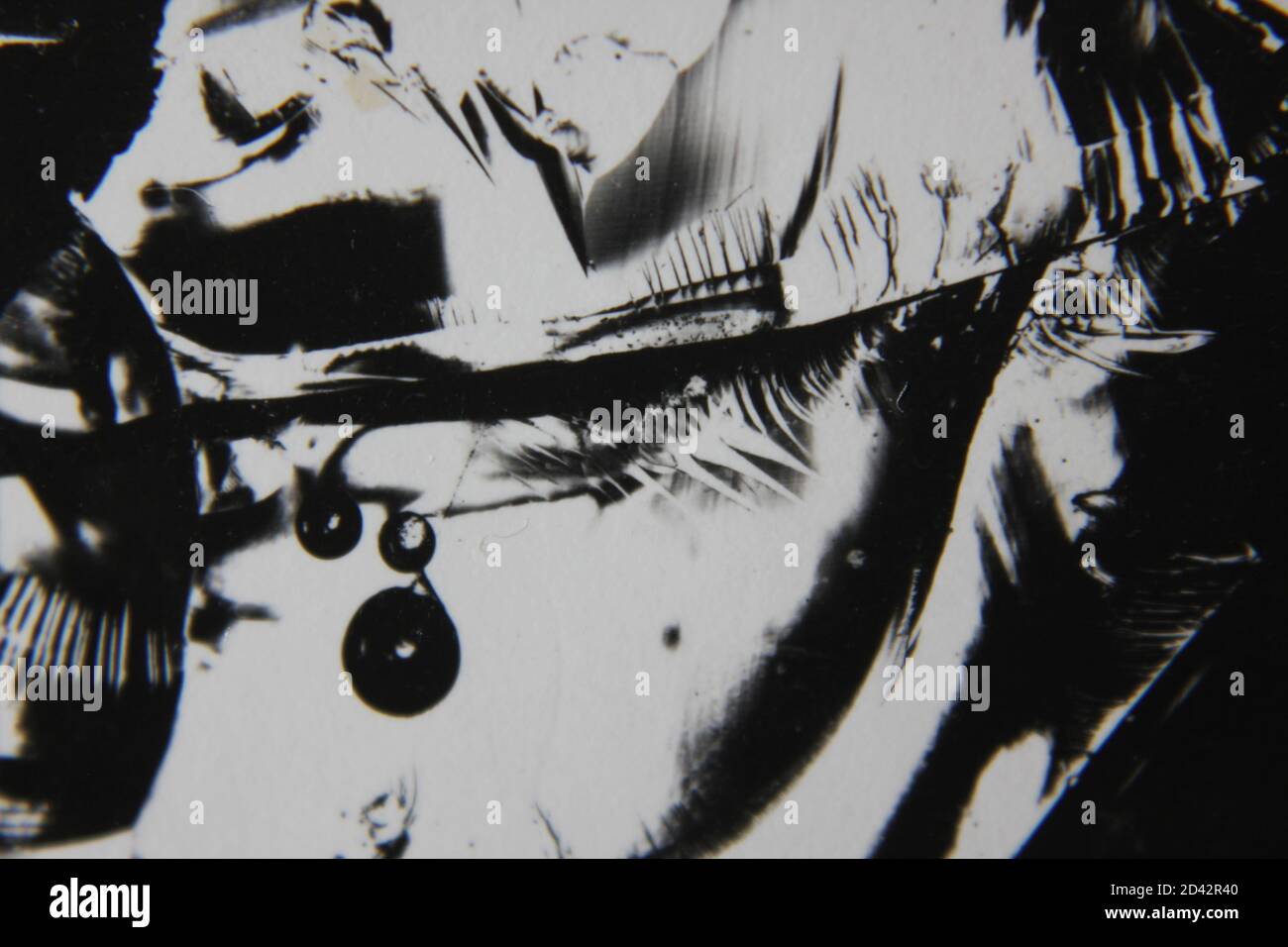 Fine 1970s vintage black and white photography of a pure abstract ...
