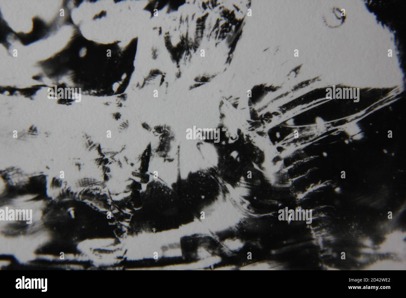 Fine 1970s vintage black and white photography of a pure abstract ...