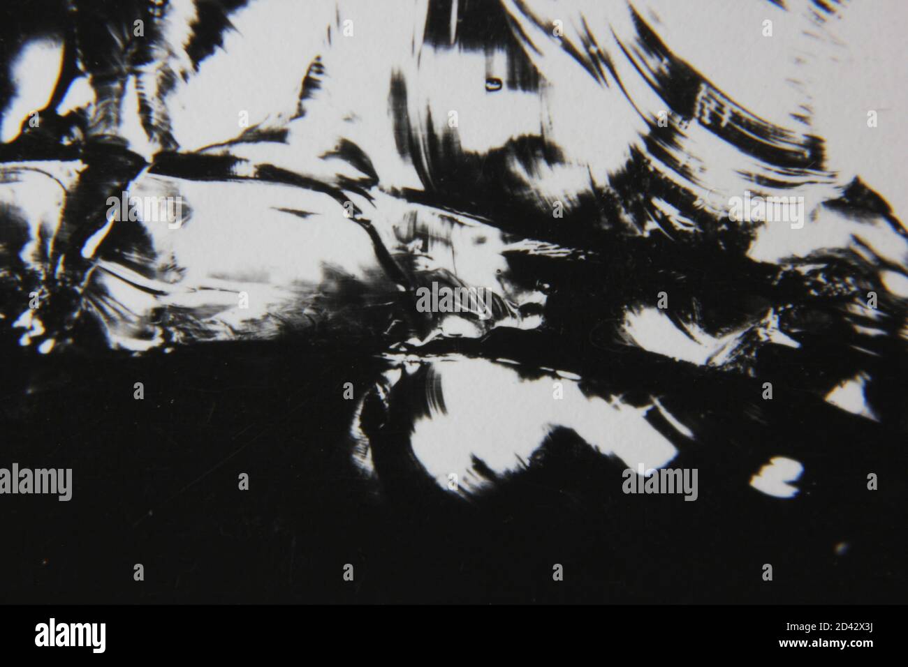 Fine 1970s vintage black and white photography of a pure abstract ...