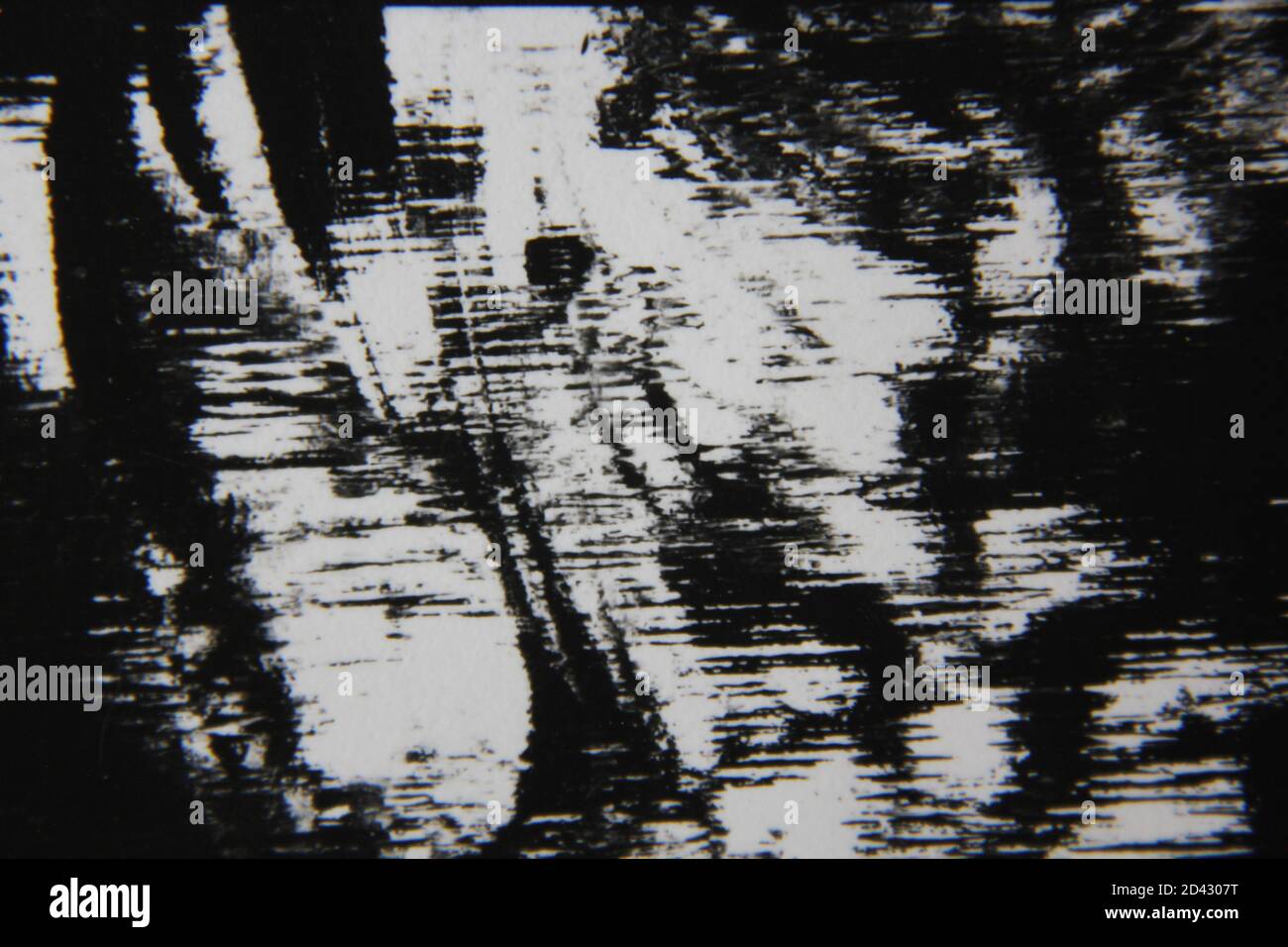 Fine 1970s vintage black and white photography of a pure abstract ...
