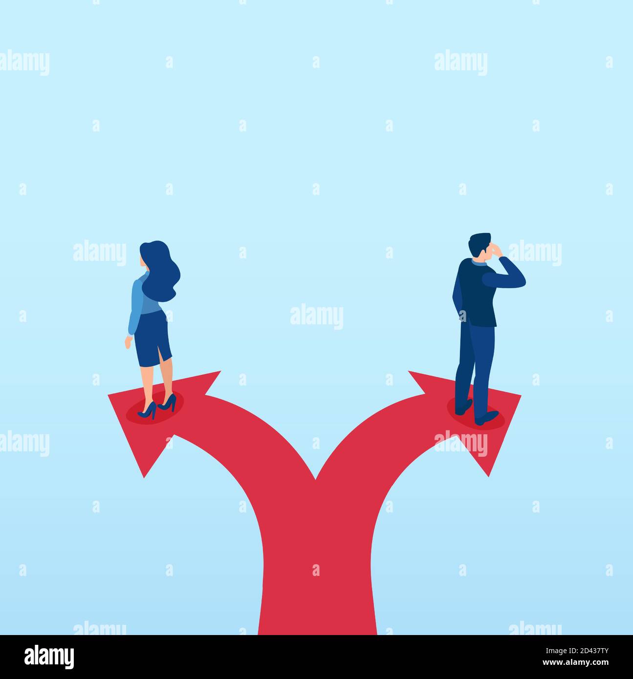 Different directions walking Stock Vector Images Alamy