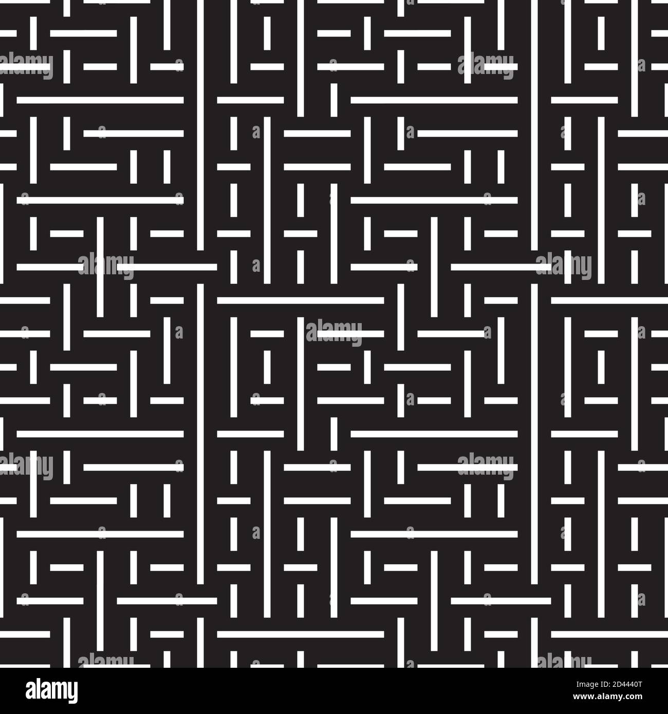 Seamless pattern with horizontal and vertical white segments Stock Vector
