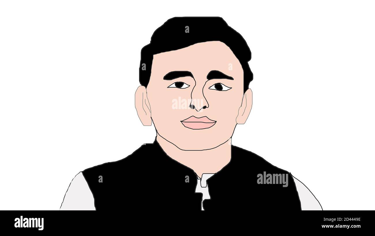 Akhilesh Yadav Former Chief Minister of Uttar Pradesh in india. Stock Photo