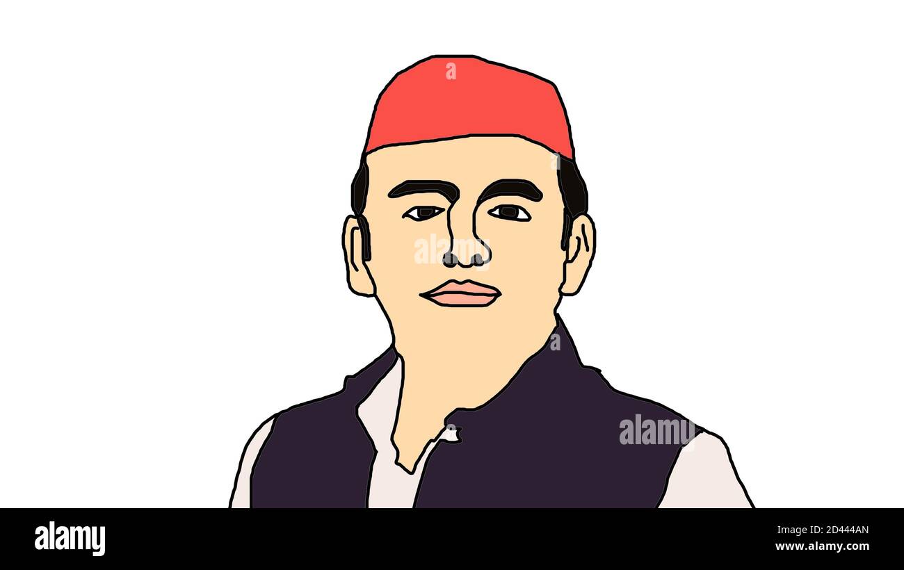 Akhilesh Yadav Former Chief Minister of Uttar Pradesh in india. Stock Photo