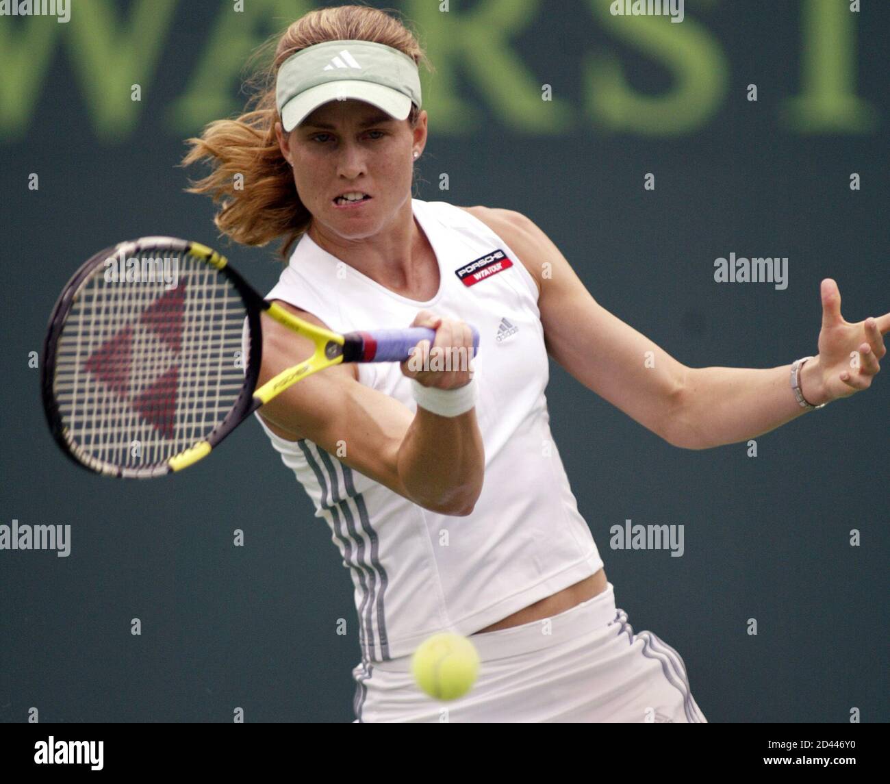 Jennifer capriati during her match with meghann shaughnessy hires
