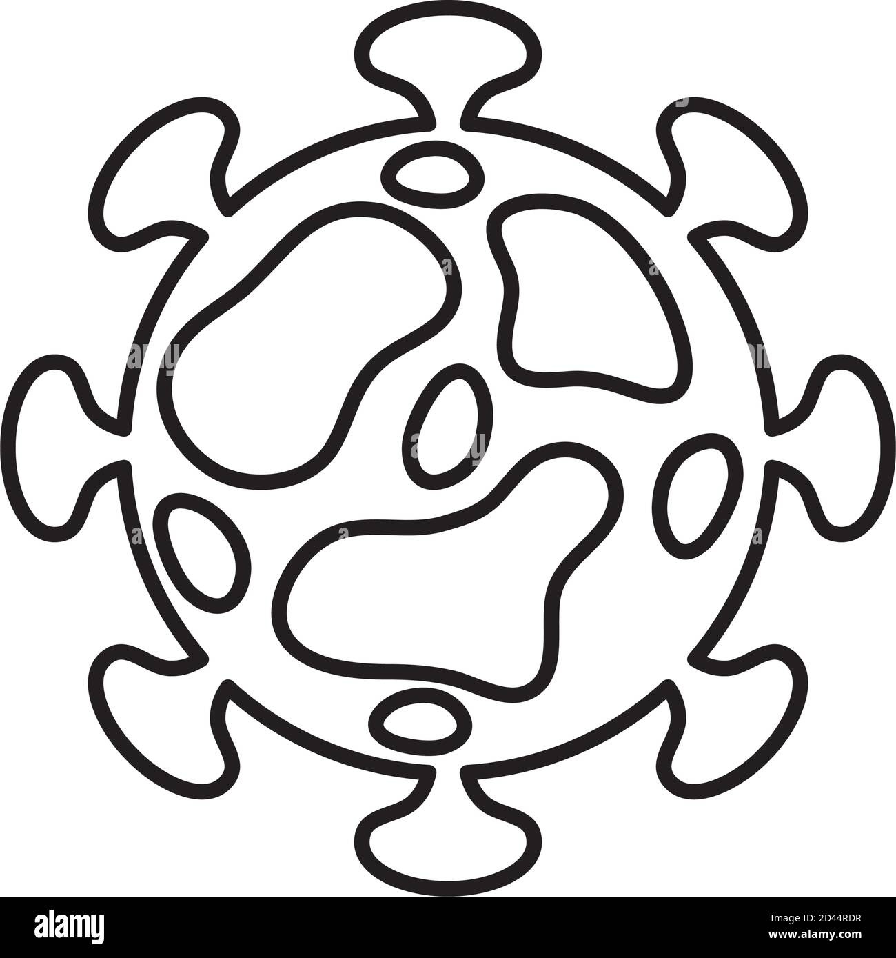 coronavirus virus icon over white background, line style, vector ...