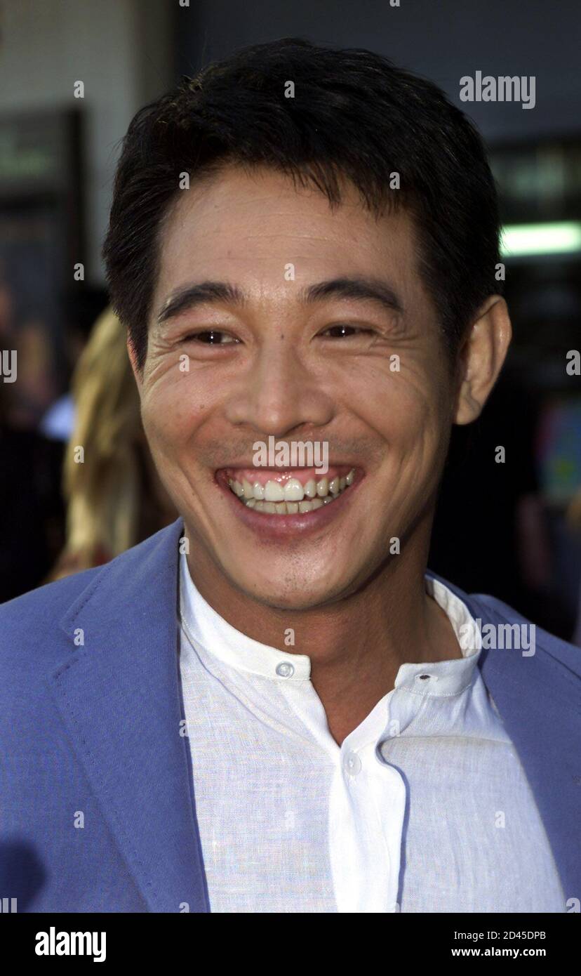 Actor Jet Li gives an interview during a special screening of 