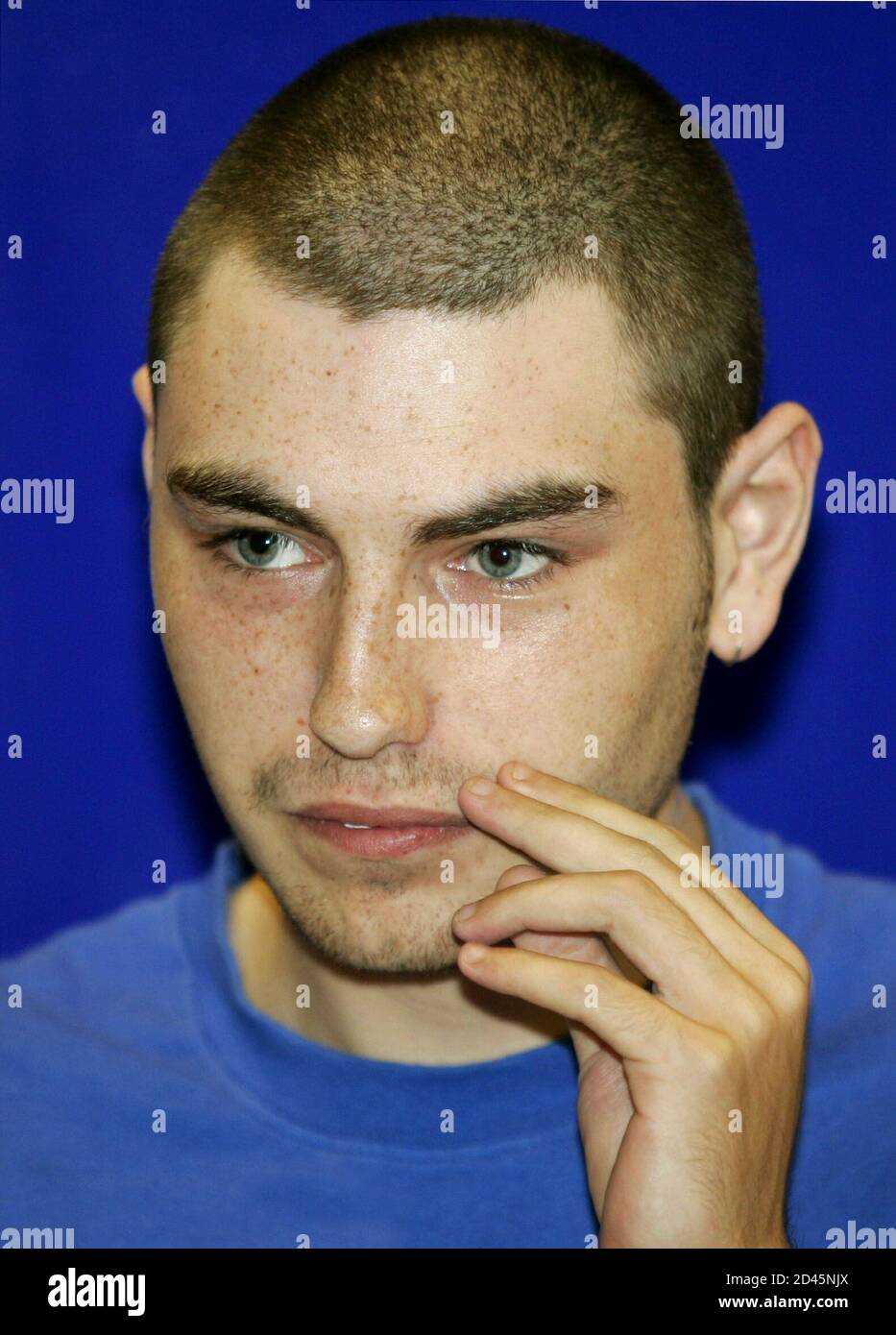 Colt Rodgers, brother of newly-wed Chanel Taylor, [who was found shot dead  in her home on July 30], speaks at a news conference at Nottingham Police  Headquarters in central England, August 4,