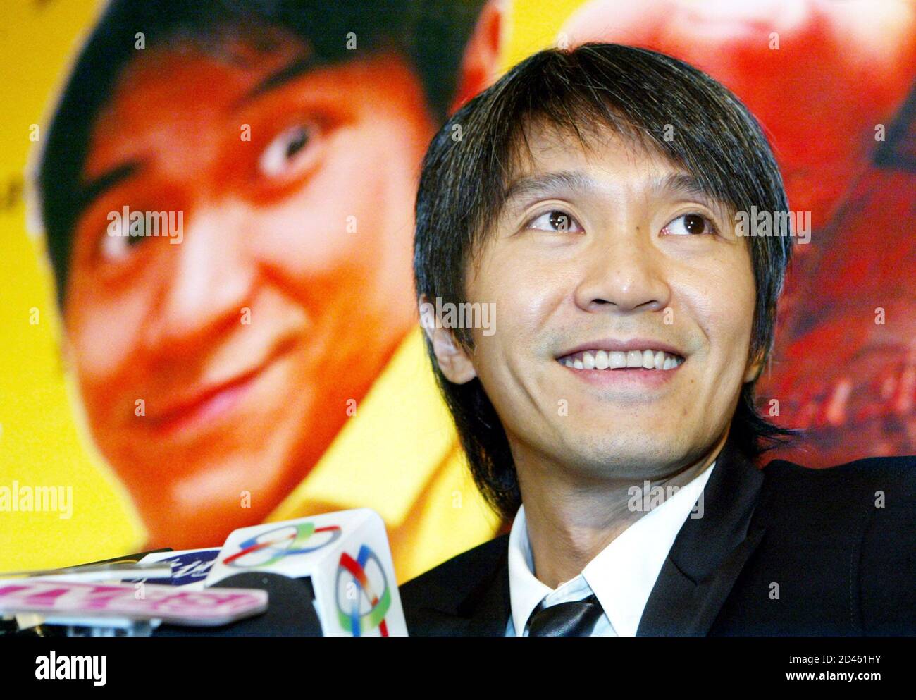 Hong Kong Actor Stephen Chiau Speaks At A News Conference To Promote A Hong Kong Brand Of Beer In Hong Kong July 8 2002 Chiau Directed The Award Winning Comedy Shaolin Soccer And