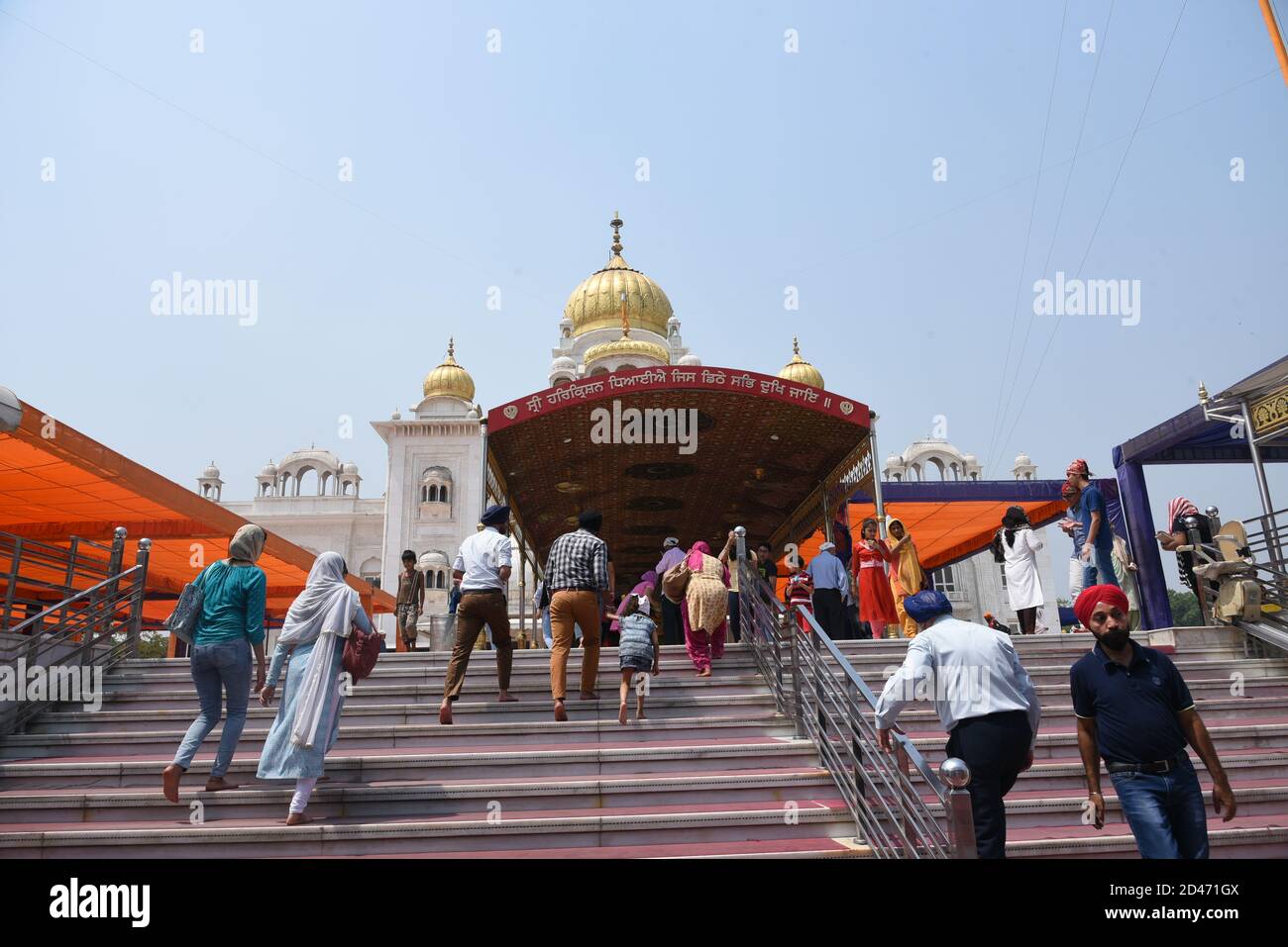 DELHI, INDIA MAY 13 The interior of Gurudwara Bangla Sahib a Sikh