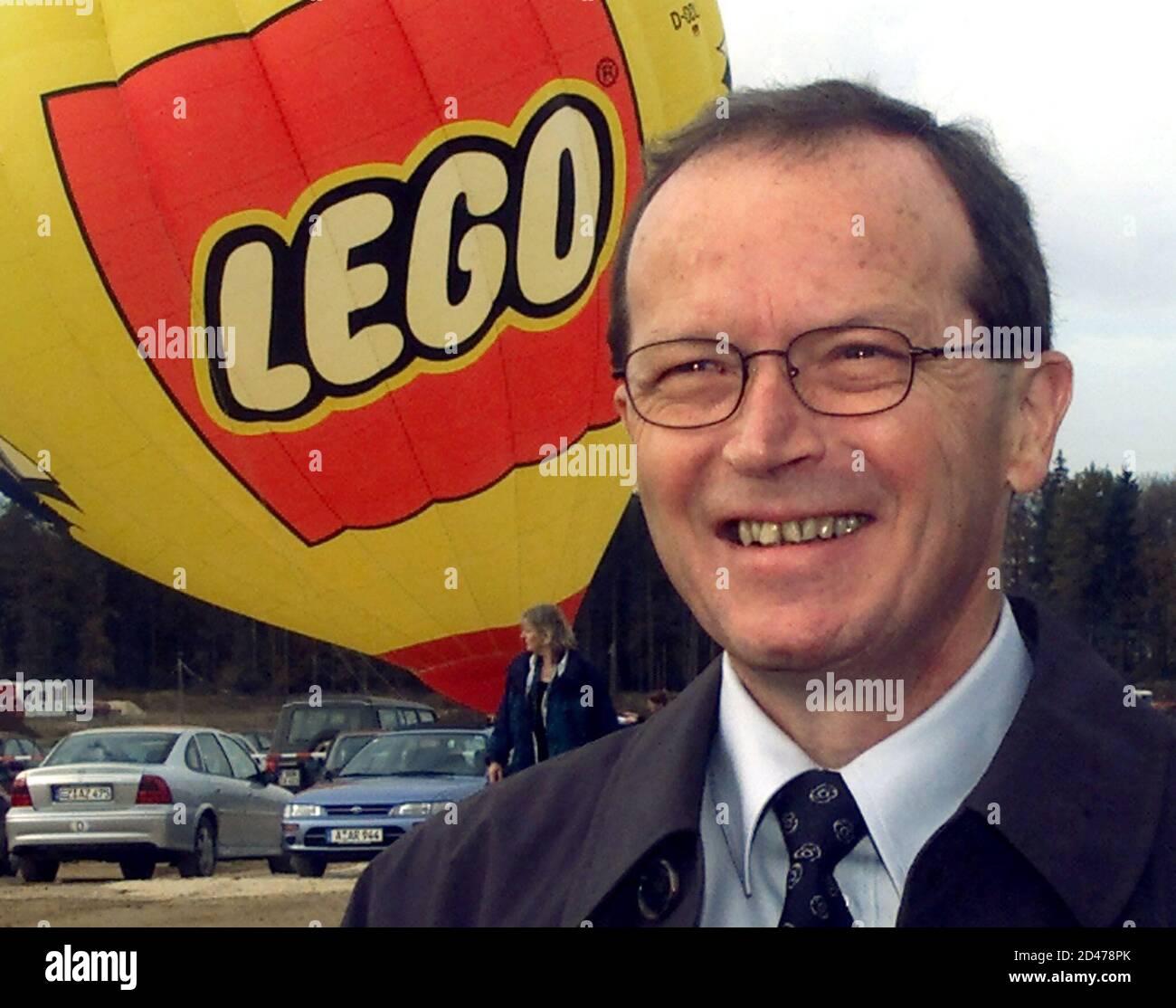 Kjeld Kirk Kristiansen, owner and CEO of the Denmark-based plastic toy company poses for photographers in Guenzburg near Munich, 27, 2000. [Lego plans to open a LEGOLAND theme park which