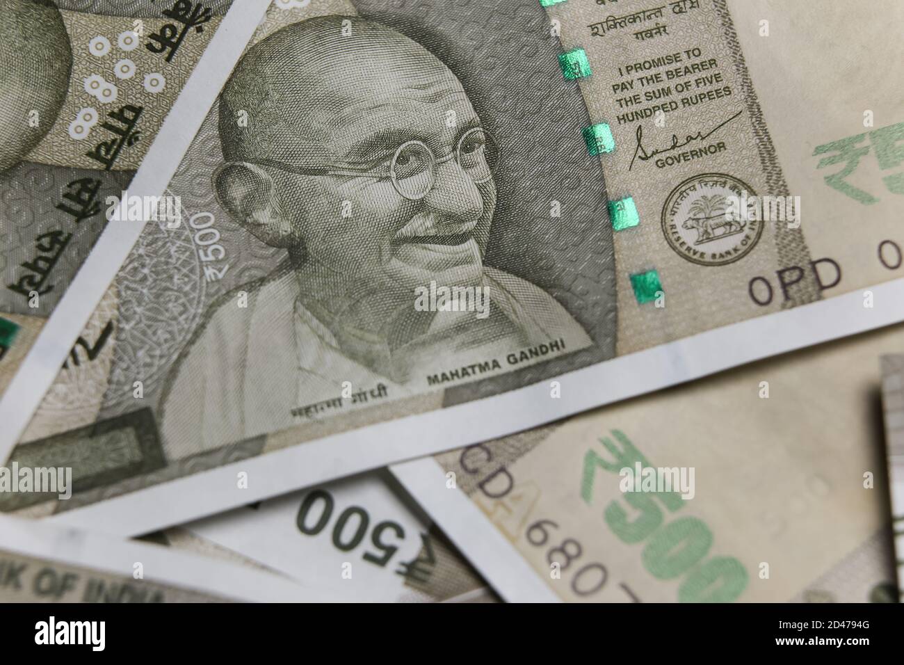 Five hundred rupees indian currency background , Paper currency India