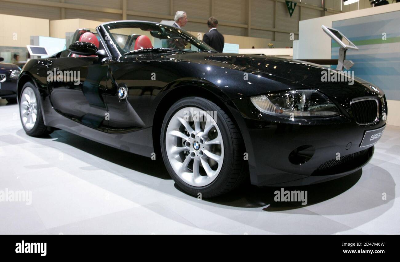 The BMW Z4 2.0i Roadster is on display as a first world presentation at the  75th Geneva motor show in Geneva, Switzerland, March 1, 2005. The new BMW  Z4 2.0i Roadster is