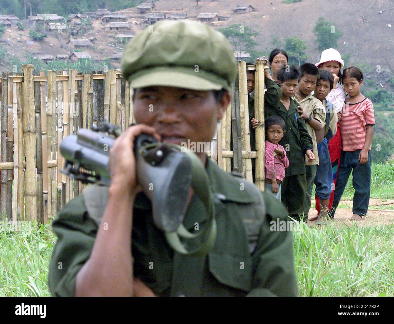 A soldier from Myanmar's Wa Army is 