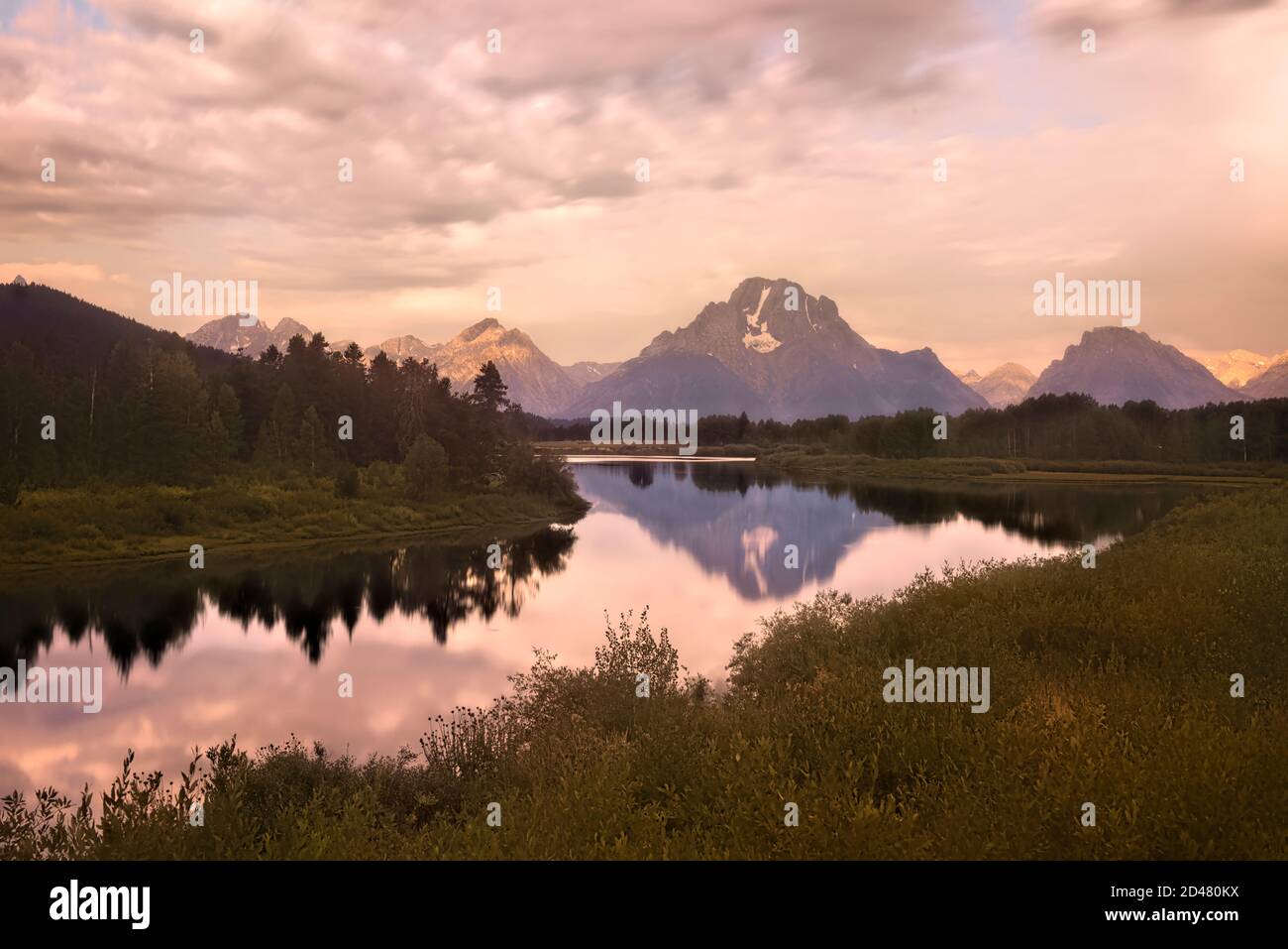 Mount Moran and the Oxbow Bend of the Snake River, Grand Teton National